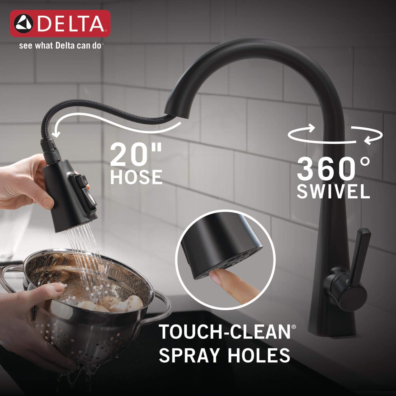Open Box - Delta 19802Z-BL-DST - Kitchen Faucet