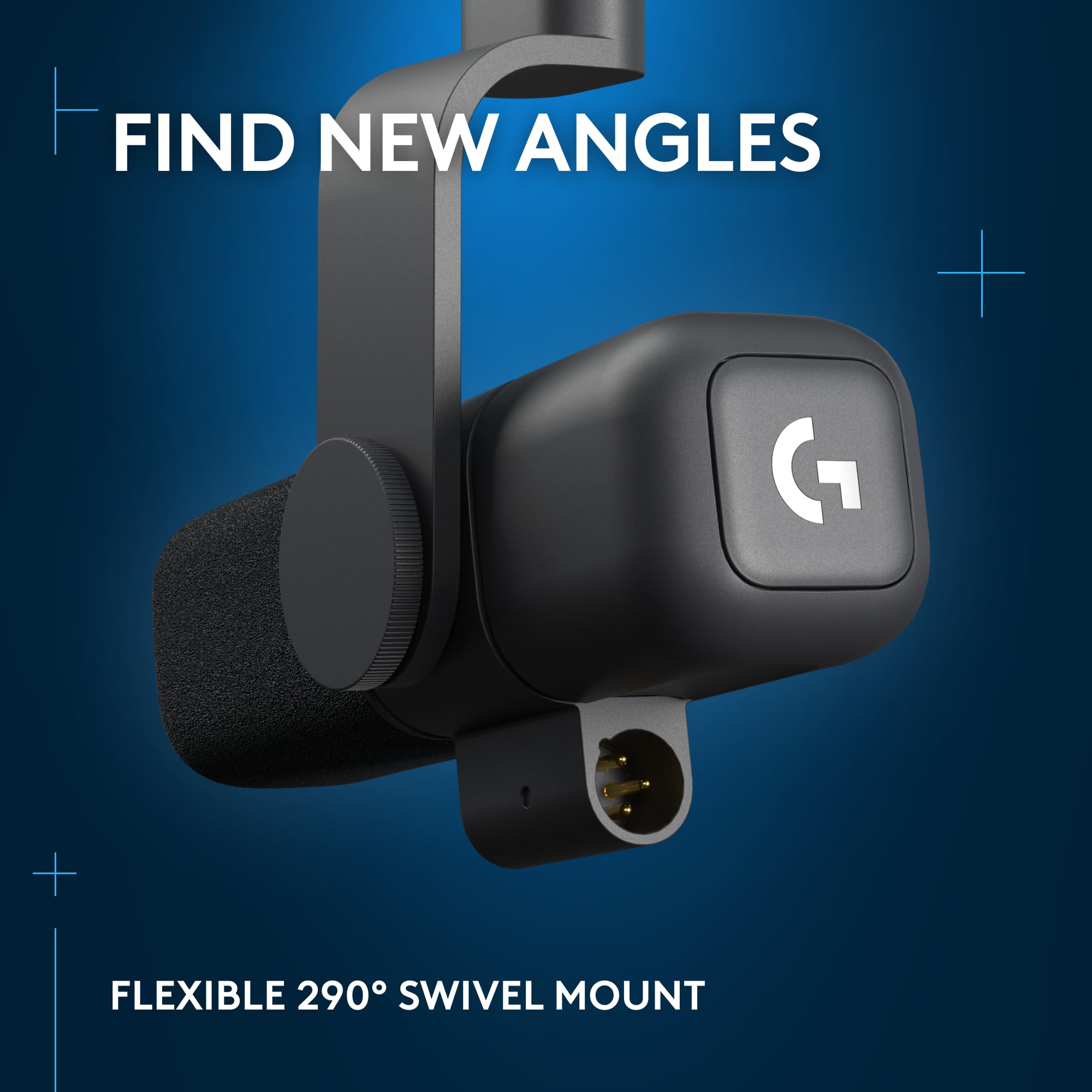 Refurbished - Logitech G Yeti Studio Active Dynamic XLR Broadcast Microphone - ClearAmp Preamp & Shockmount (Black)