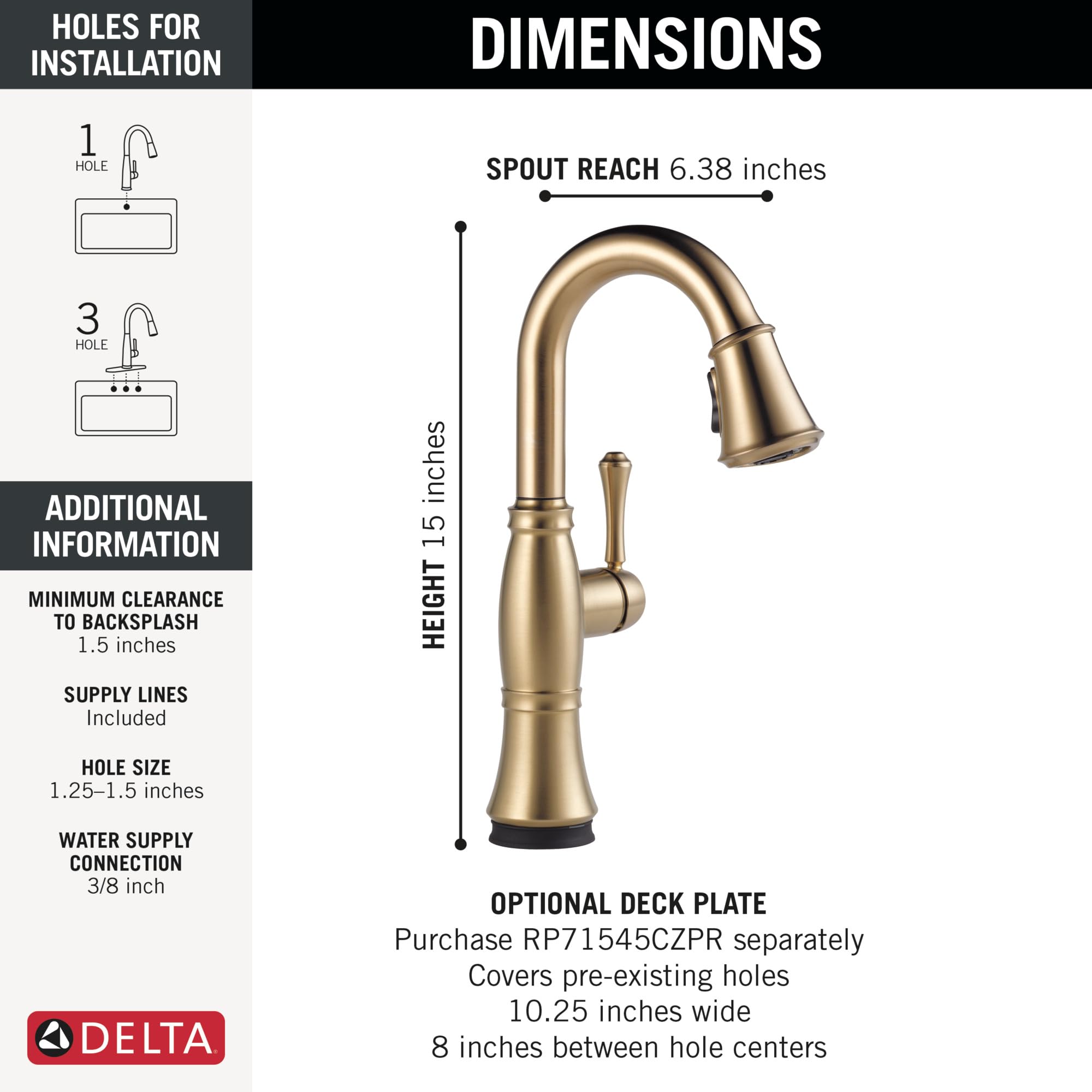 Open Box - Delta 9997TL-CZ-PR-DST - Kitchen Faucet