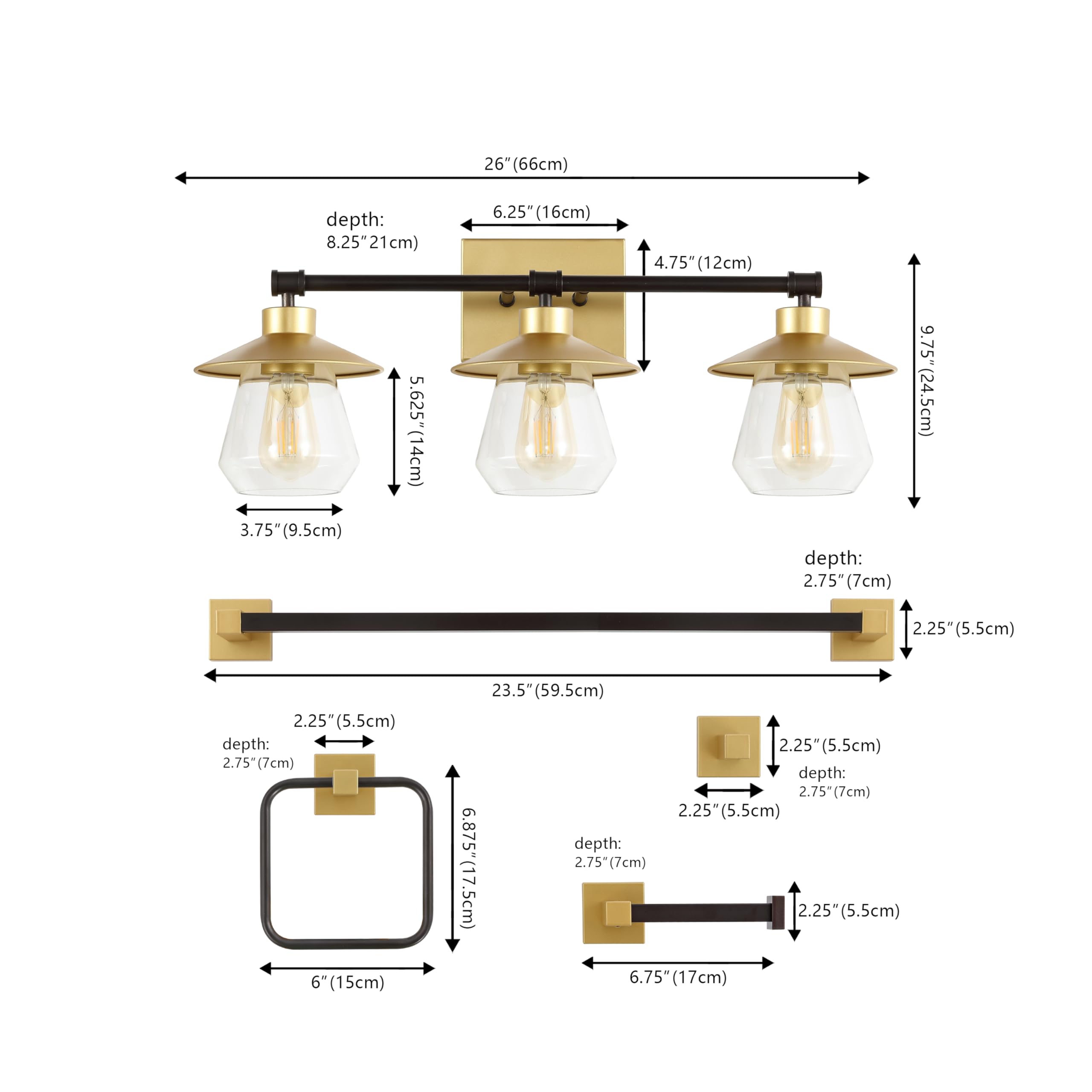 Open Box - JONATHAN Y Lighting JYL1505B - Bathroom Fixtures Indoor Lighting