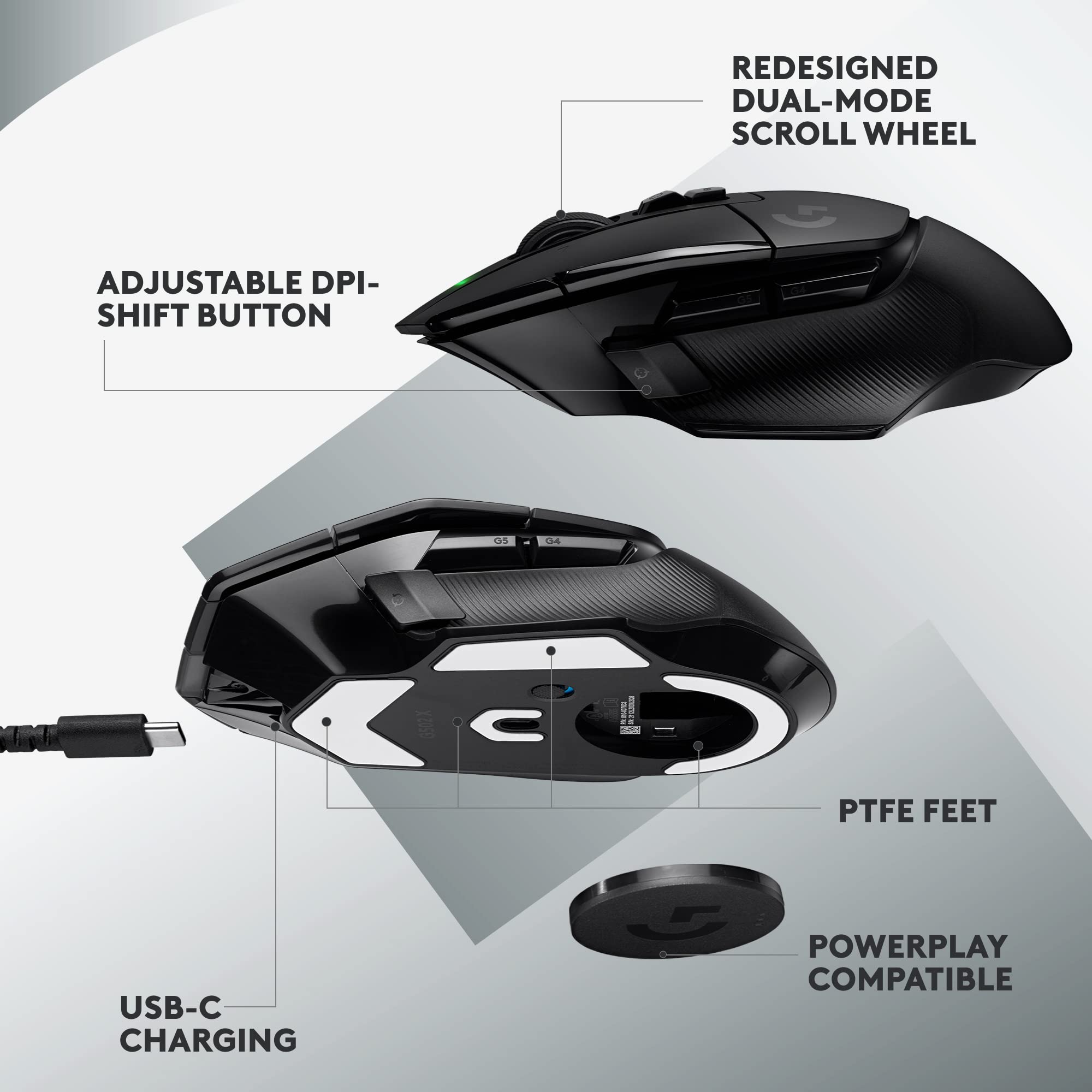 Refurbished - G502 X LIGHTSPEED Wireless Gaming Mouse-BLACK/CORE-2.4GHZ-#215 910-006178