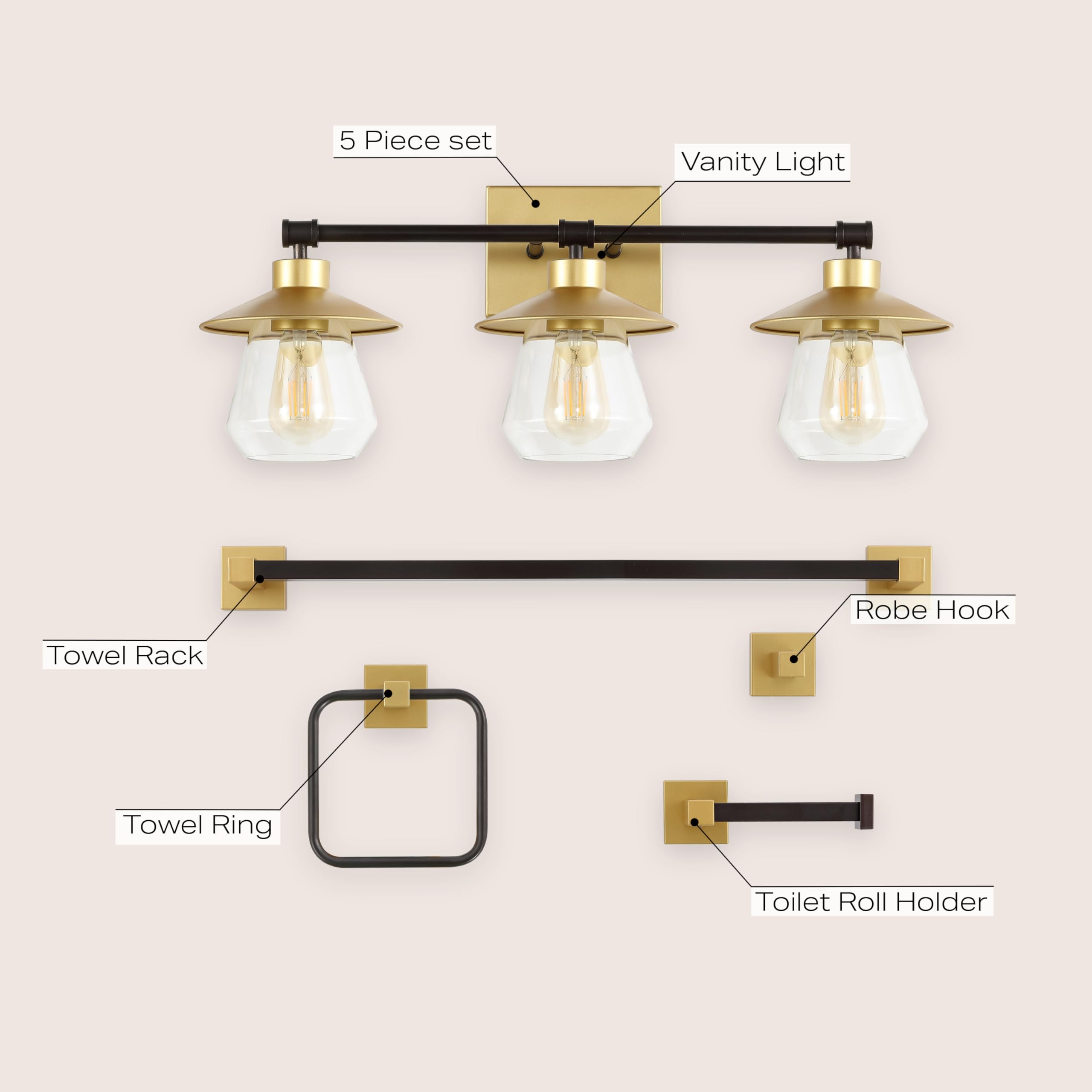 Open Box - JONATHAN Y Lighting JYL1505B - Bathroom Fixtures Indoor Lighting
