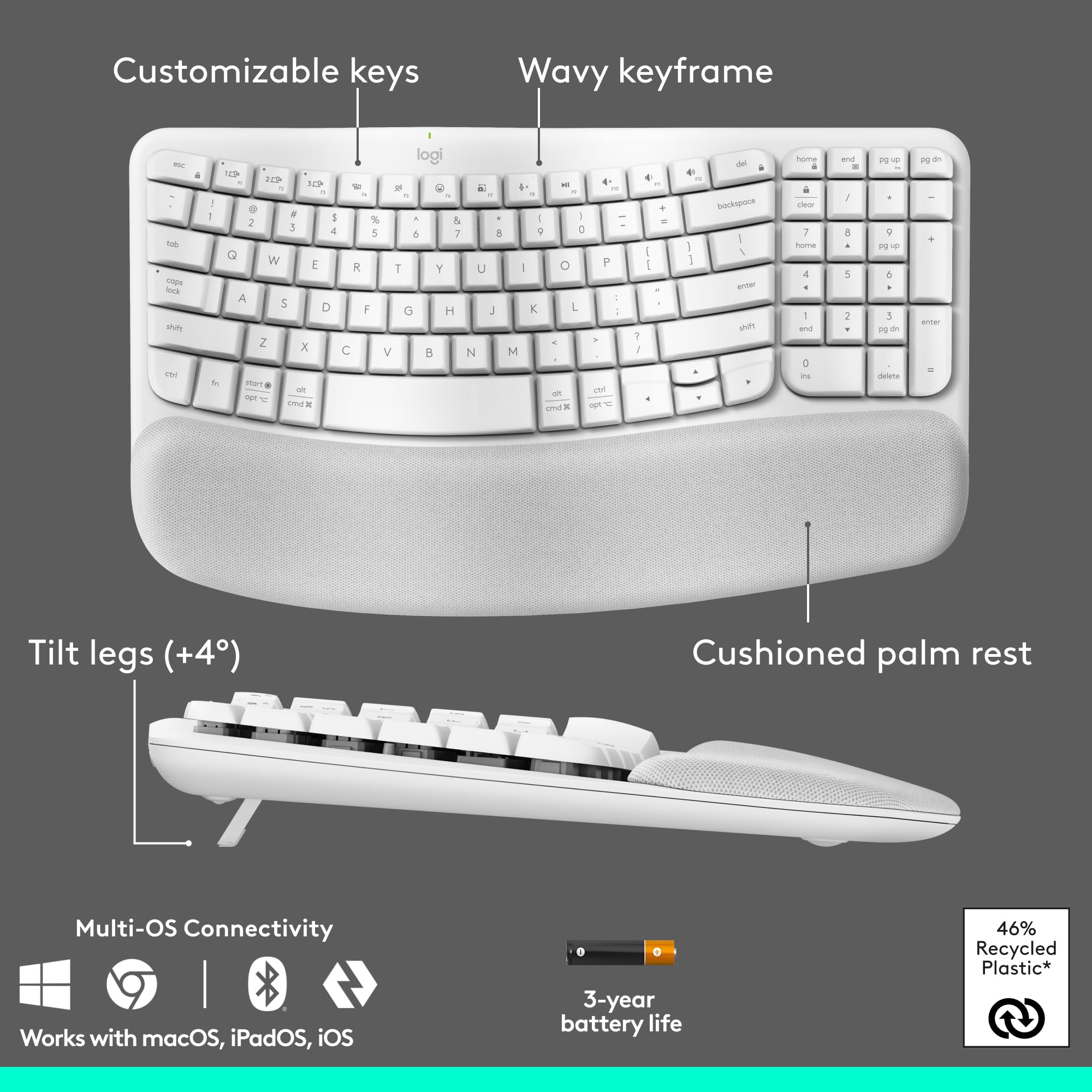 Refurbished - Logitech WAVE KEYS & LIFT COMBO