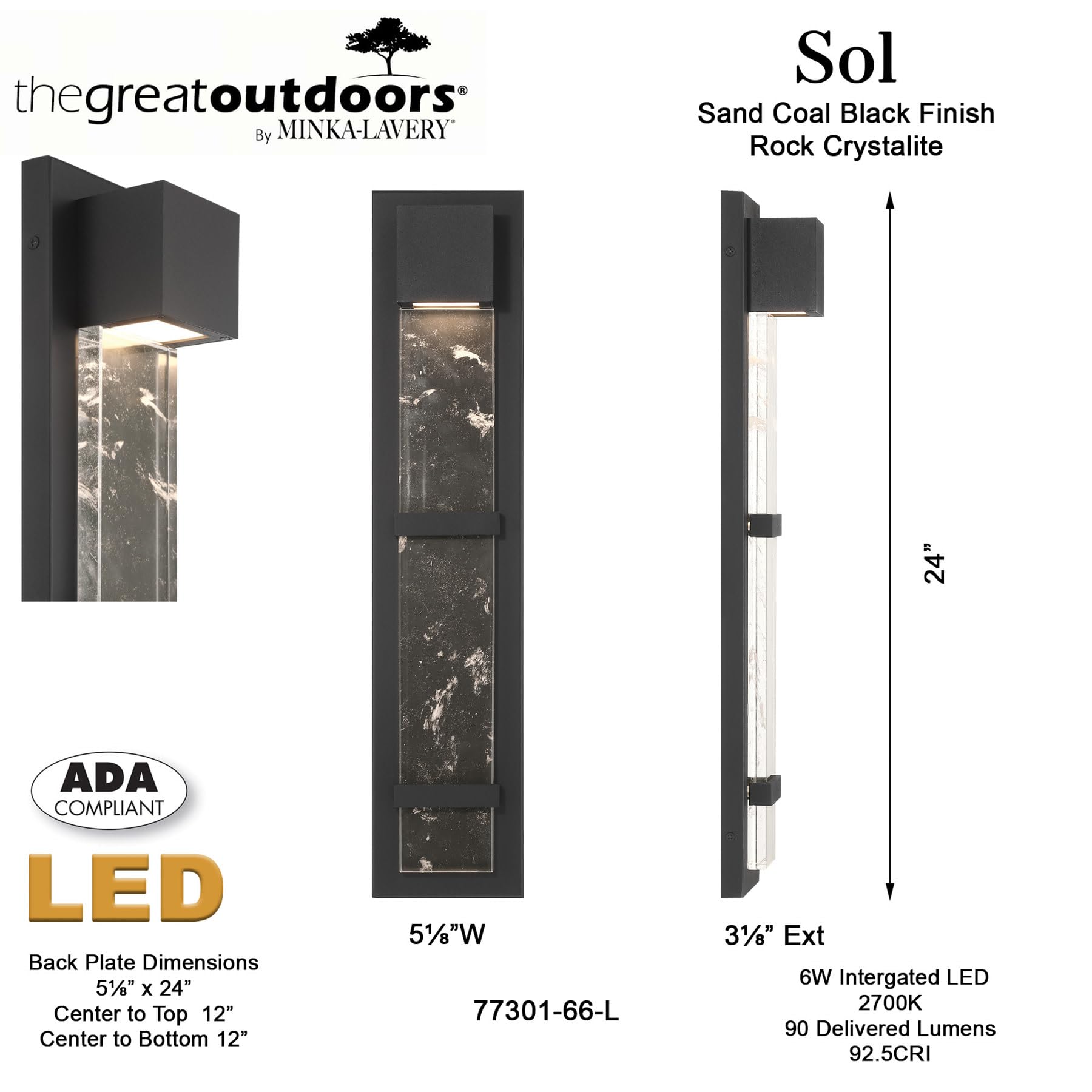 Open Box - The Great Outdoors 77301-66-L - Wall Sconces Outdoor Lighting