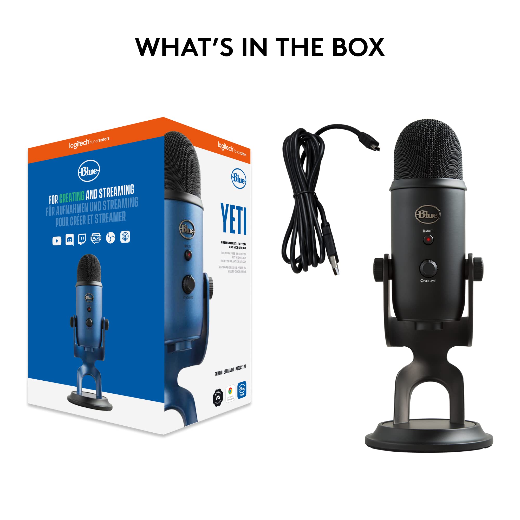 Open Box -  Blue Microphones Yeti USB Microphone - Blackout Edition