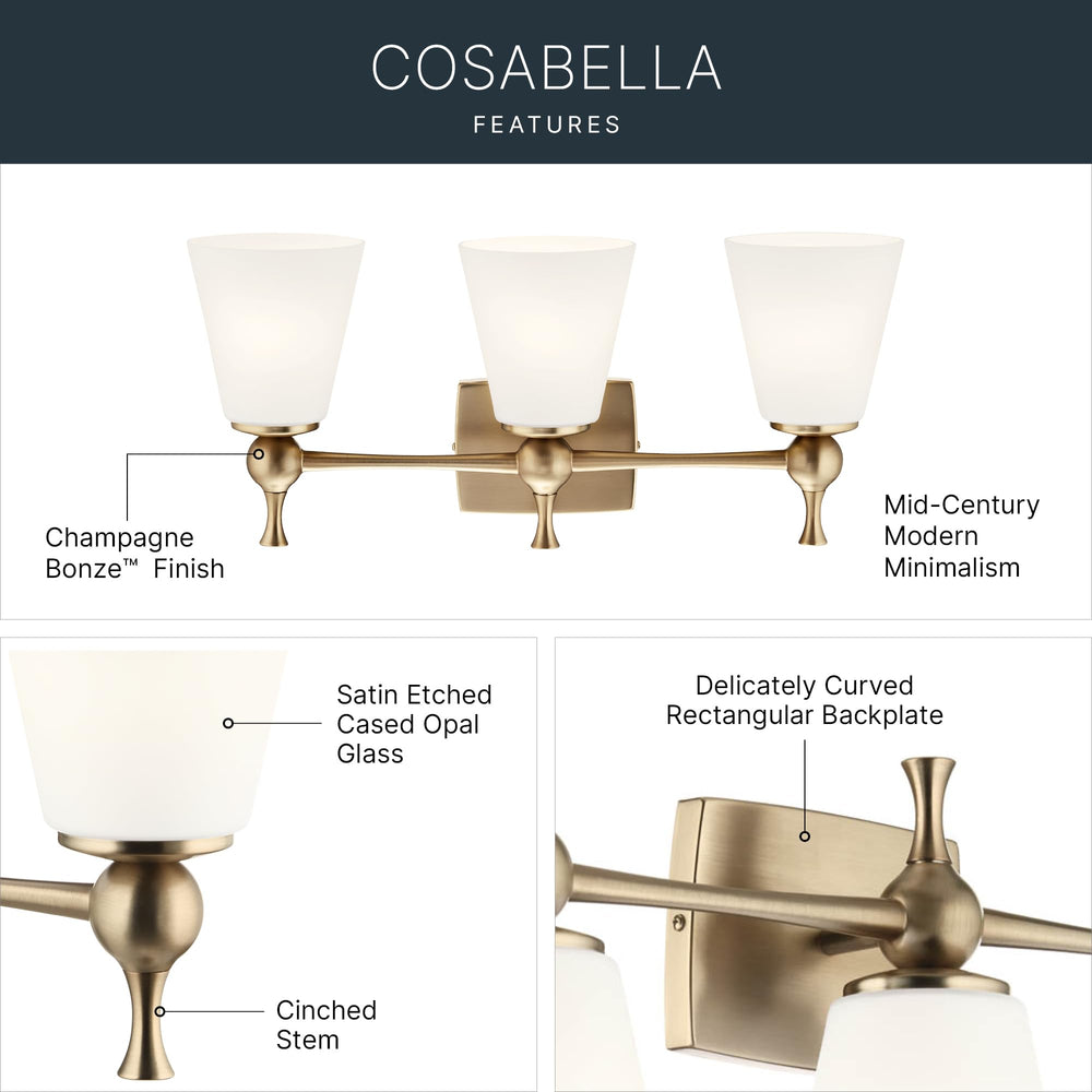 Open Box - Kichler 55092CPZ - Bathroom Fixtures Indoor Lighting