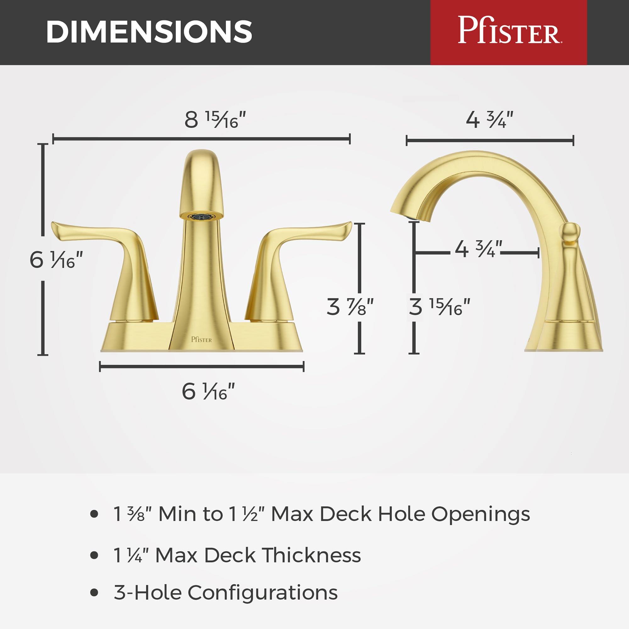 Open Box - Pfister LF-048-MALBG - Bathroom Sink Faucets Faucet