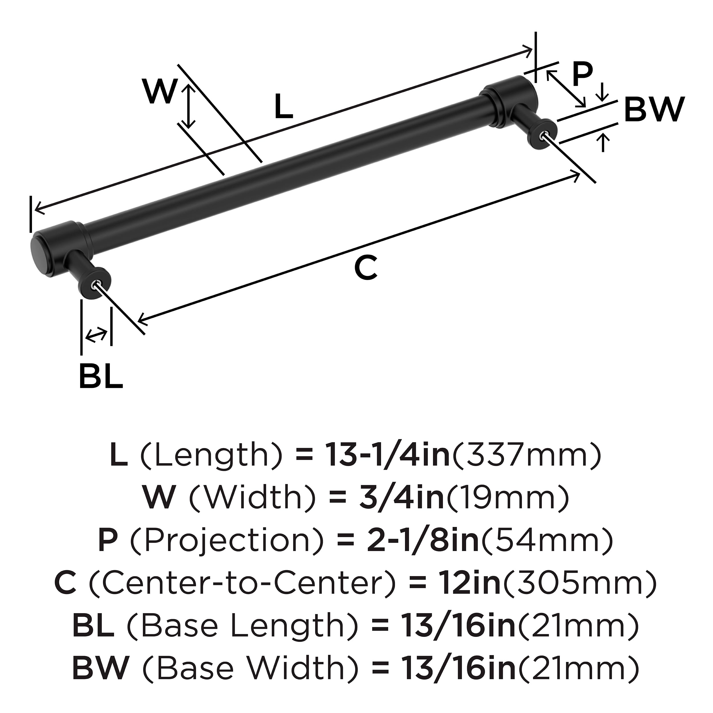 Open Box - Amerock BP37470MB - Pulls Cabinet Hardware