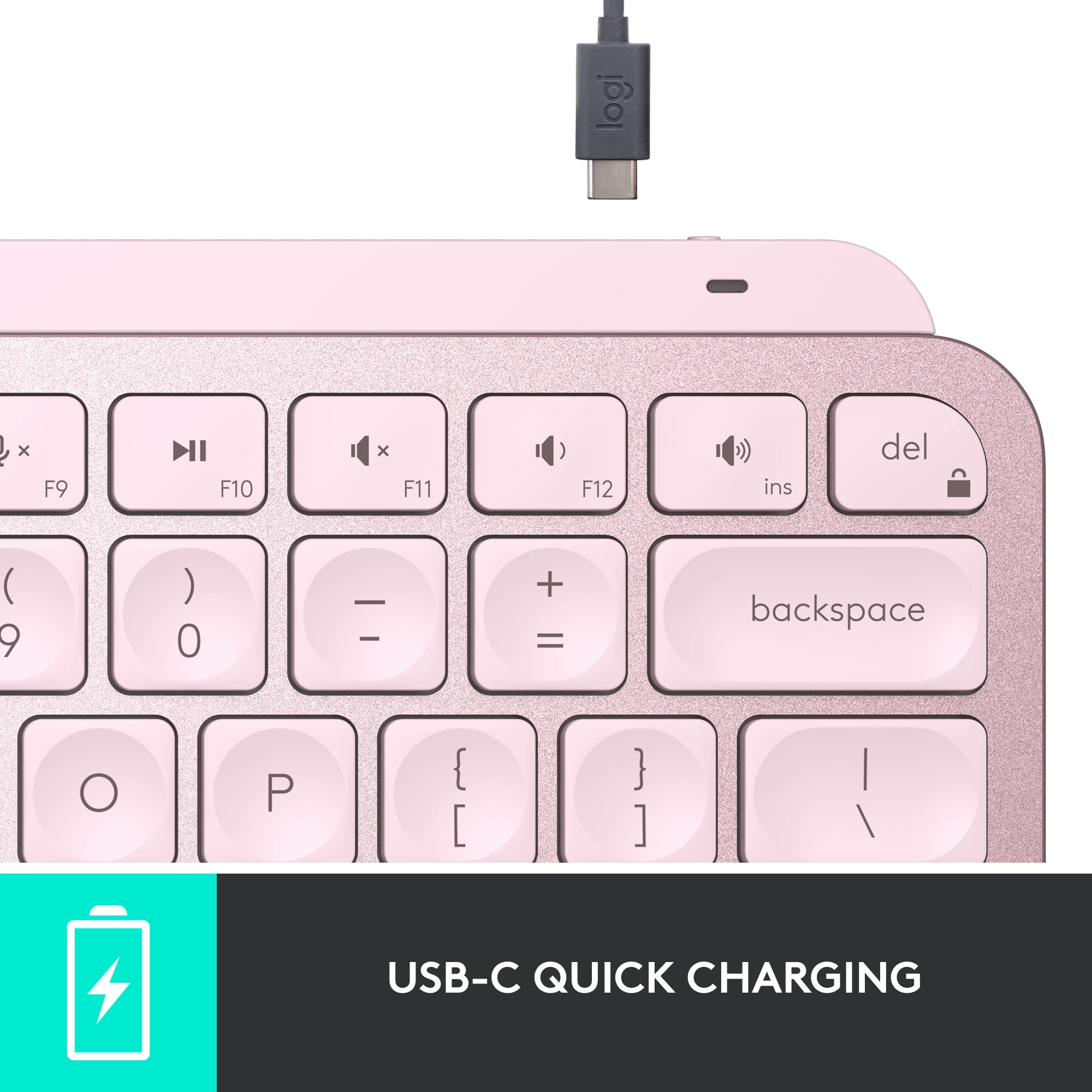 Refurbished - MX Keys Mini Minimalist Wireless Illuminated Keyboard-ROSE-US-2.4GHZ/BT 920-010474