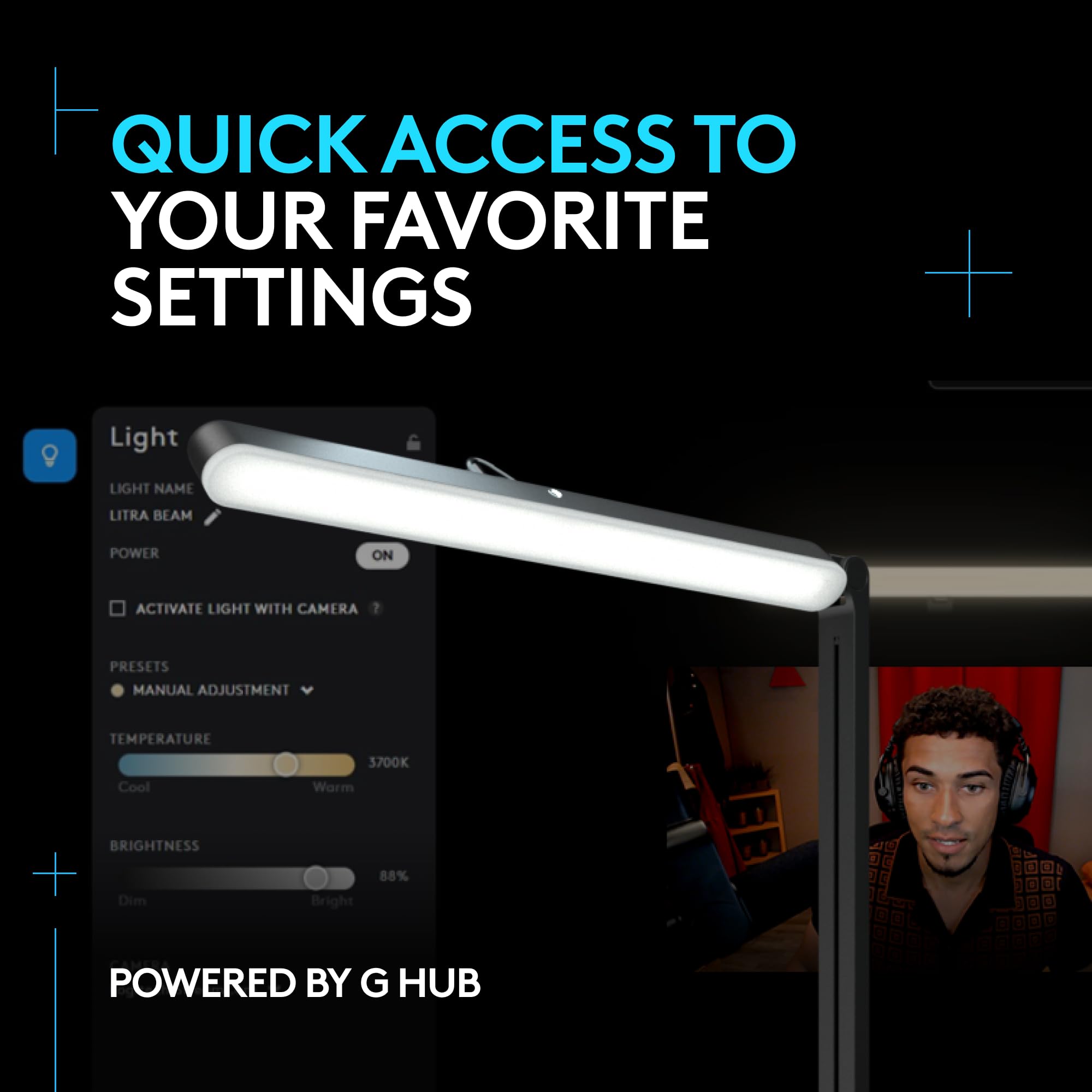 Refurbished - G Litra Beam Premium LED Streaming Key Light with TrueSoft-GRAPHITE-BT- 946-000019