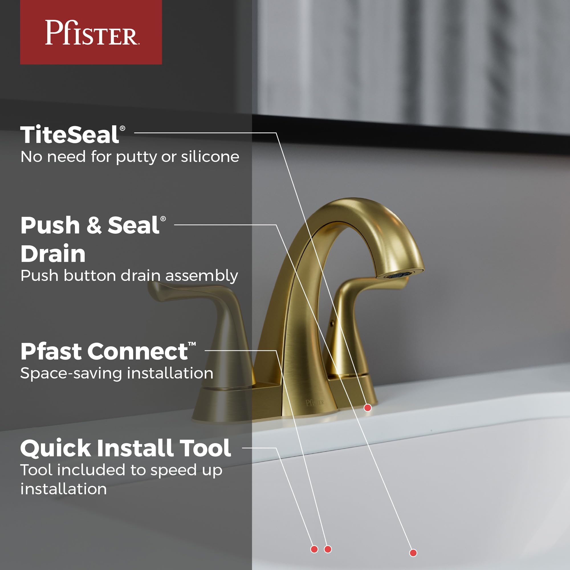 Open Box - Pfister LF-048-MALBG - Bathroom Sink Faucets Faucet