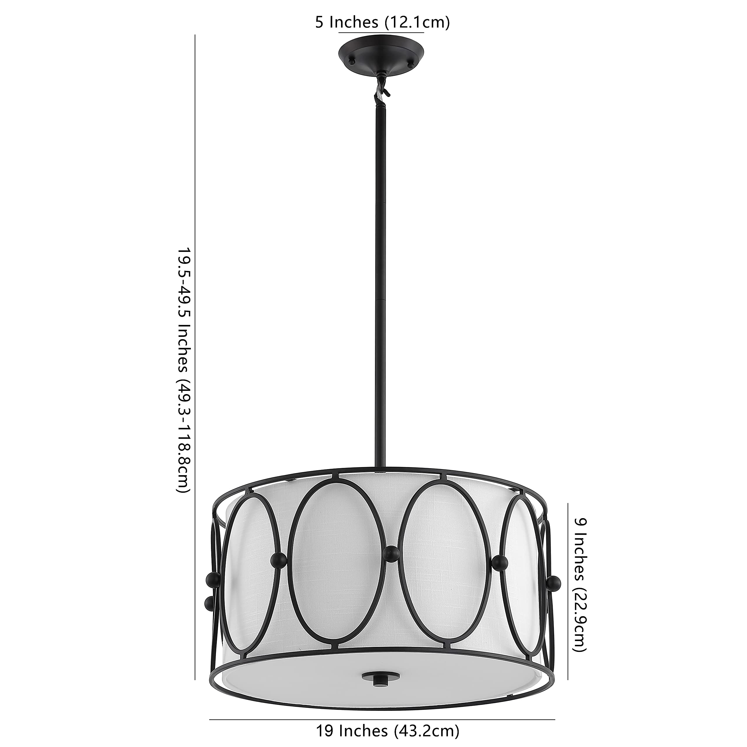 Open Box - JONATHAN Y Lighting JYL9008B - Chandeliers Indoor Lighting