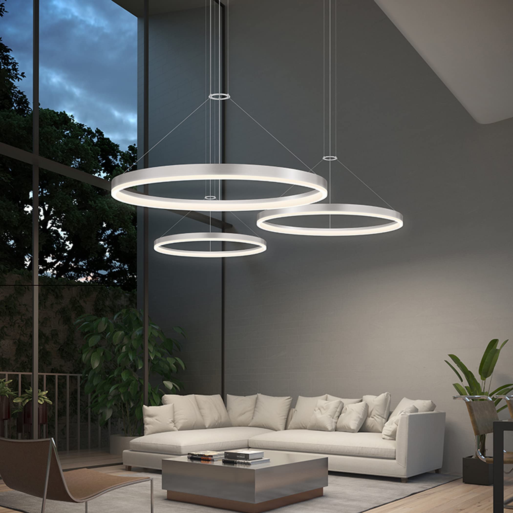 Open Box - Sonneman 2315.25 Corona 1 Light LED Pendant with Frosted Shade