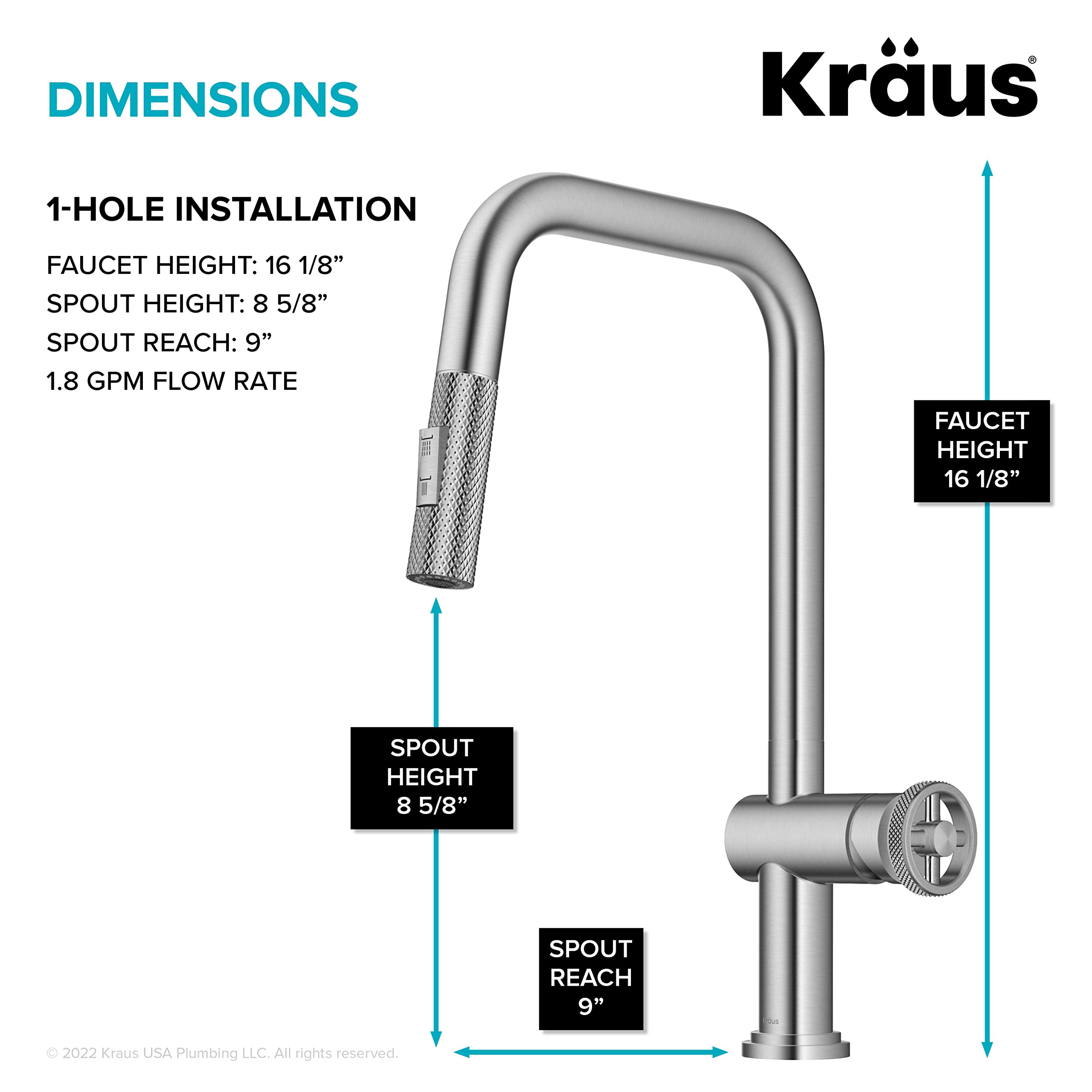 Open Box - Kraus KPF-3126SFS - Kitchen Faucet