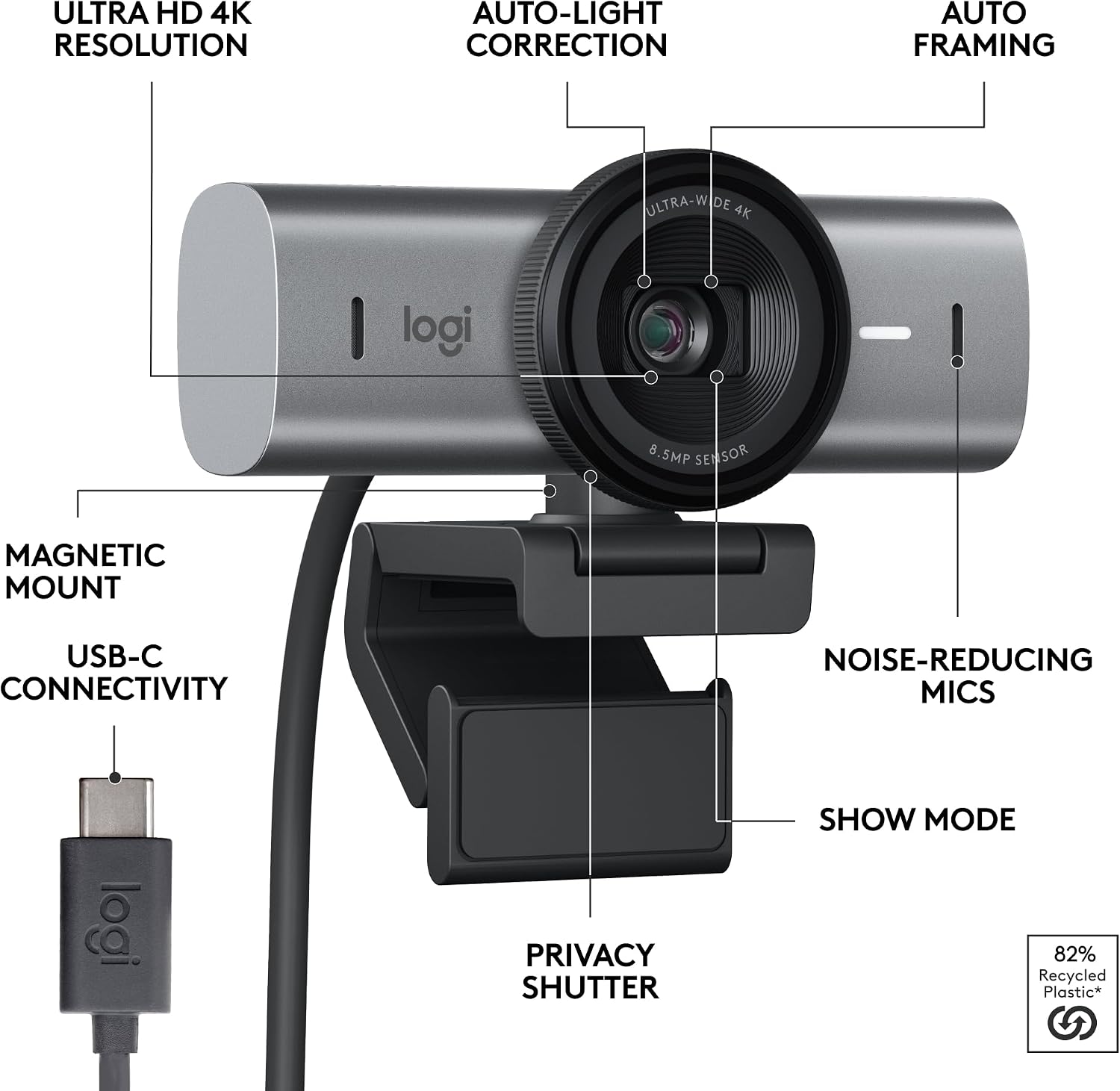Refurbished - WEBCAM,MATISSE,IN-HOUSE/EMS,NO LANG,CAN-215,GRAPHITE,RETAIL,USB,B2C