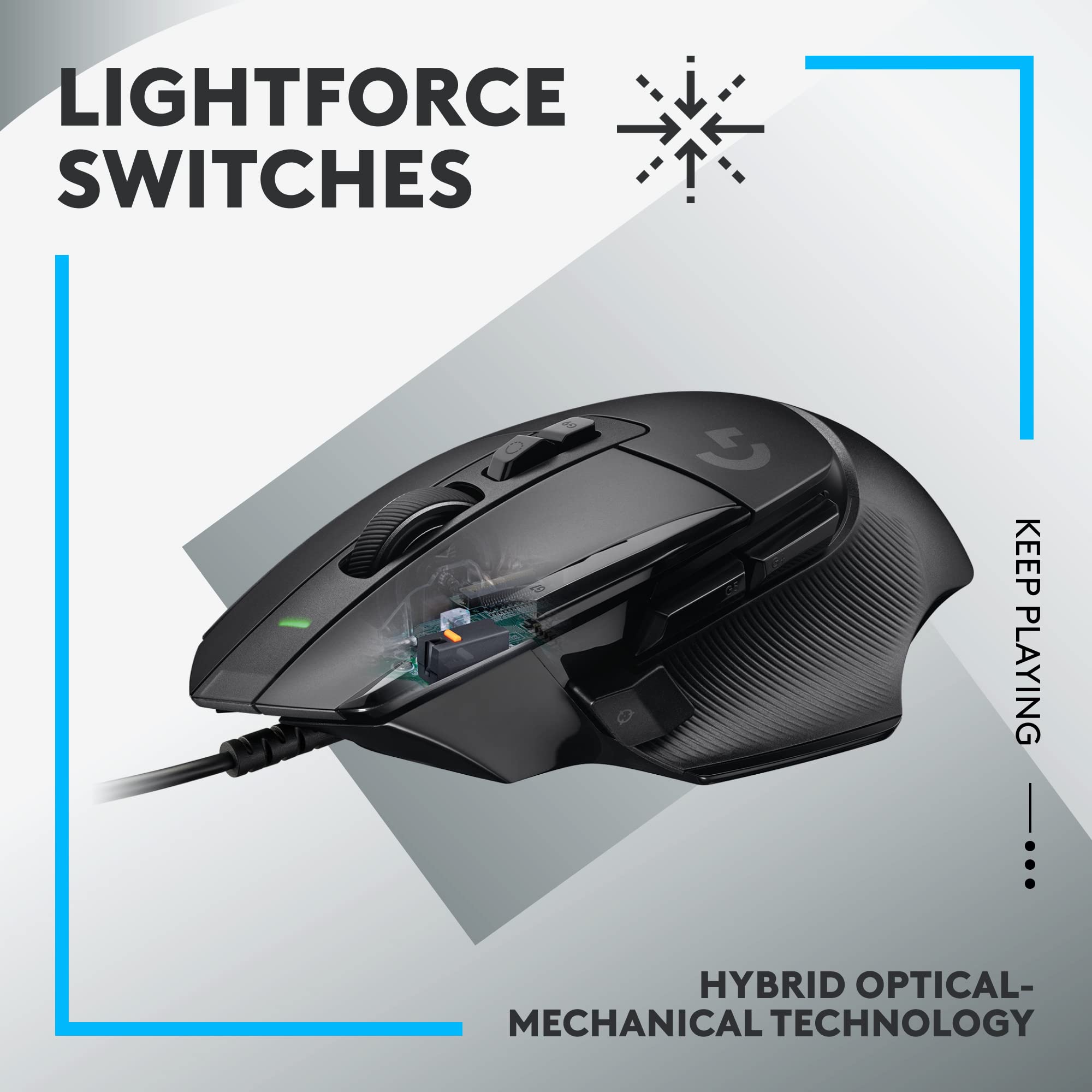 Refurbished - G502 X Gaming Mouse-BLACK-USB-#215 910-006136