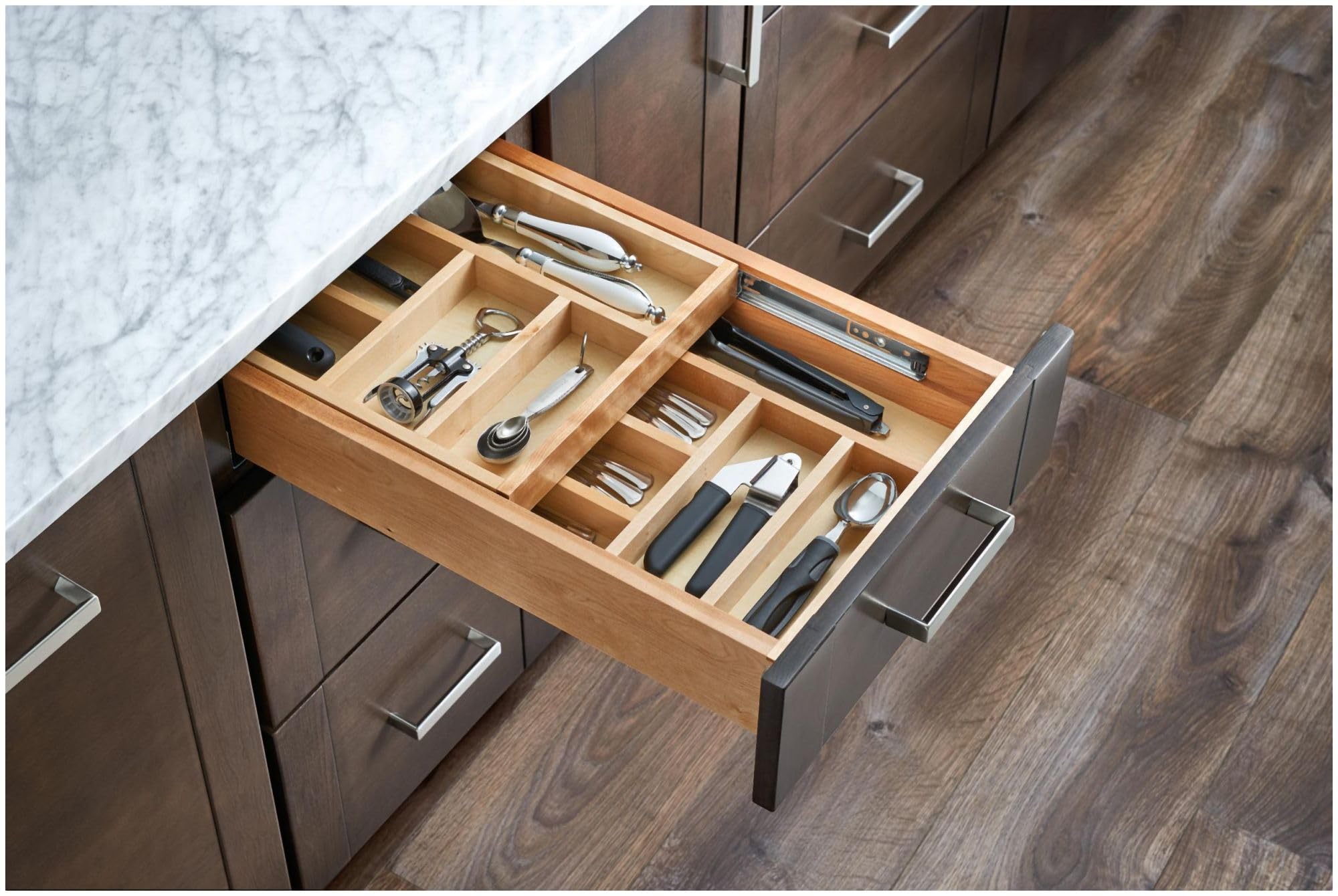 Open Box - Rev-A-Shelf 5750-14 CR 5700 Series 14.75" Wide by 58.25" Tall Four Tier Pull Out Base Cabinet Organizer
