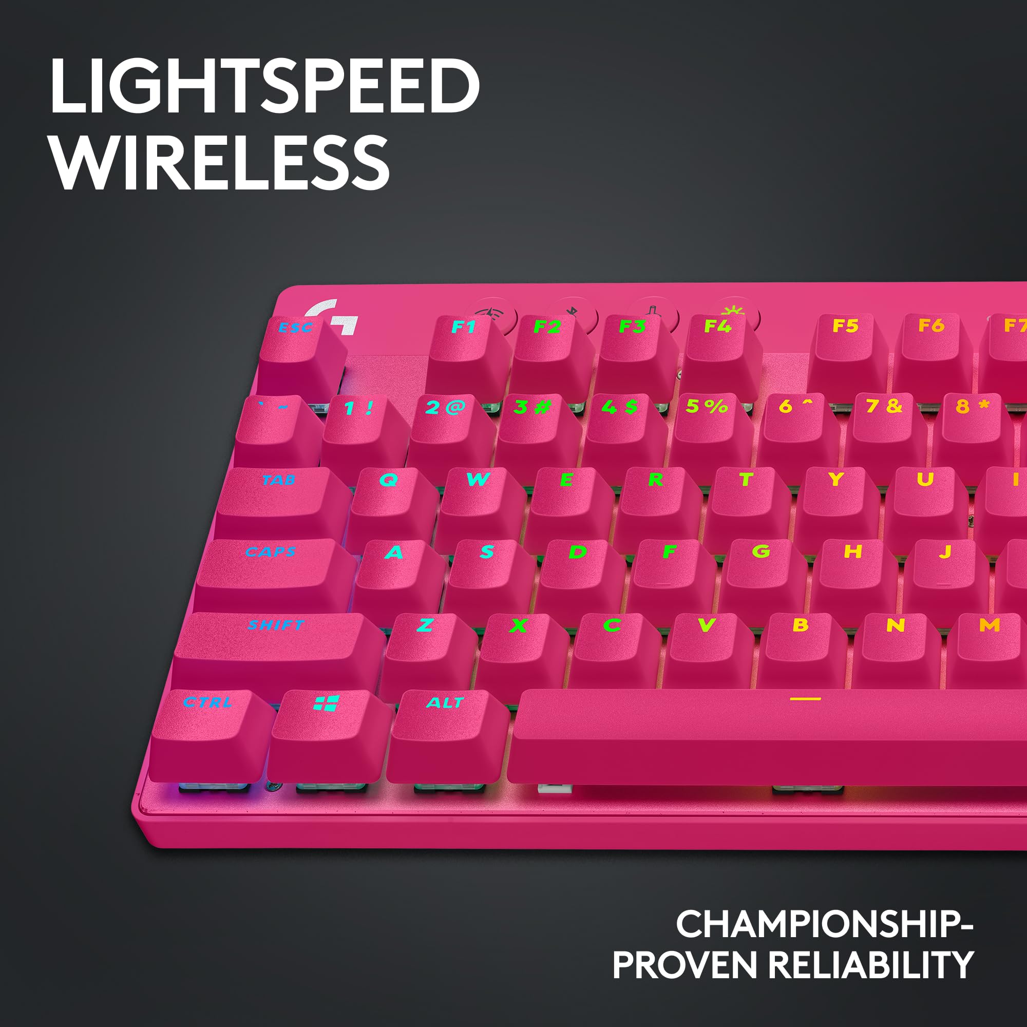 Refurbished - G PRO X TKL LIGHTSPEED Gaming Keyboard-MAGENTA-US-2.4GHZ/BT-TACTILE 920-012154