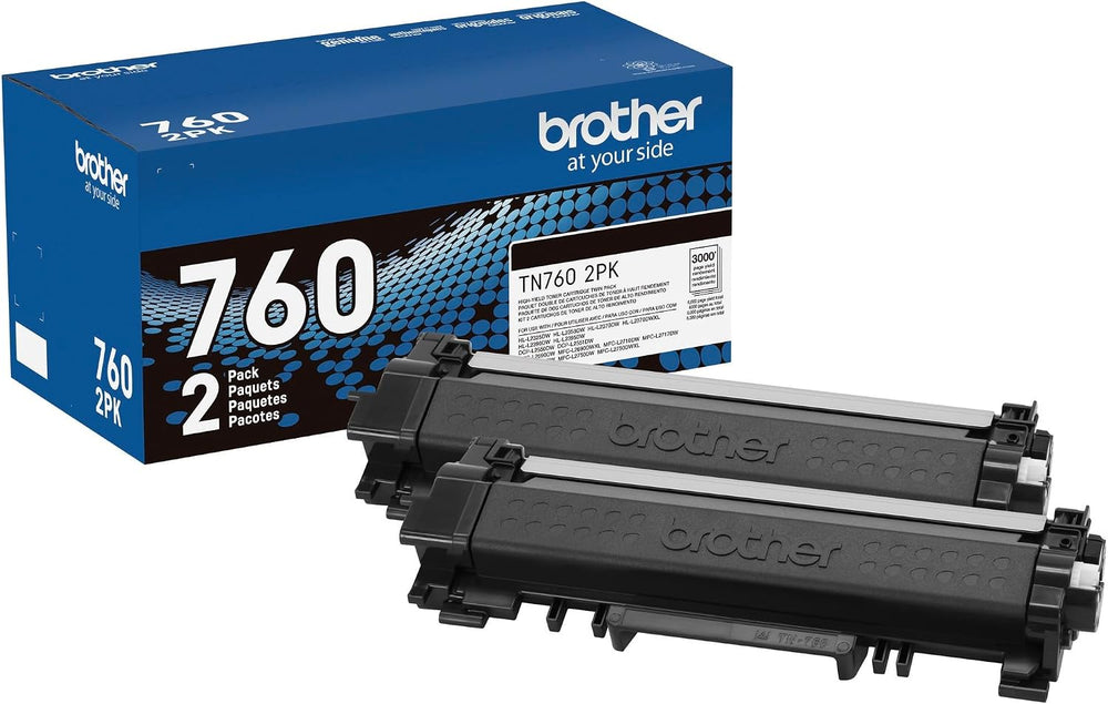 Used - BROTHER TN7602PK HYBLK TNR 2PK 012502656647