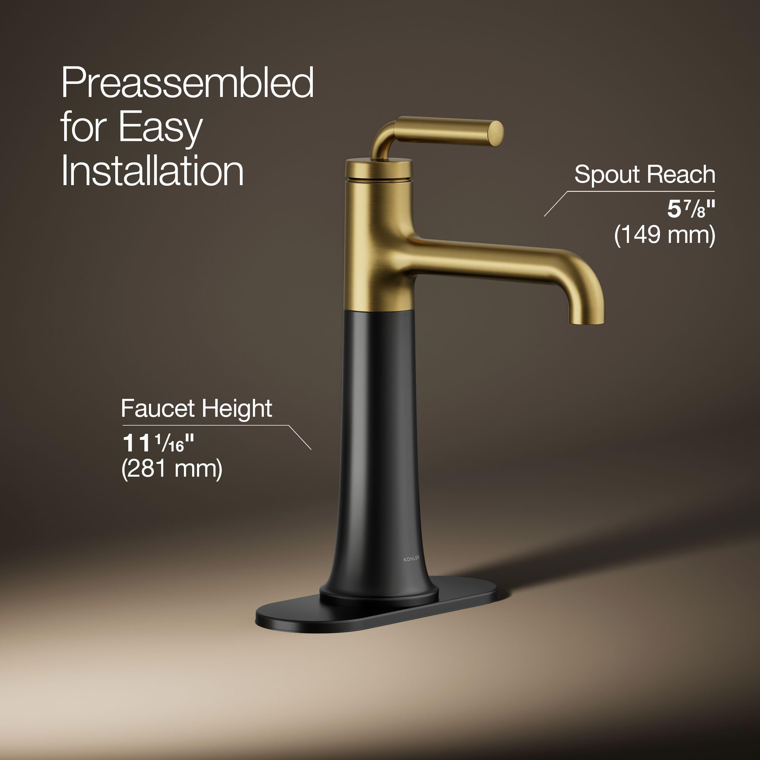 Open Box - Kohler K-26437-4-BMB - Bathroom Sink Faucets Faucet