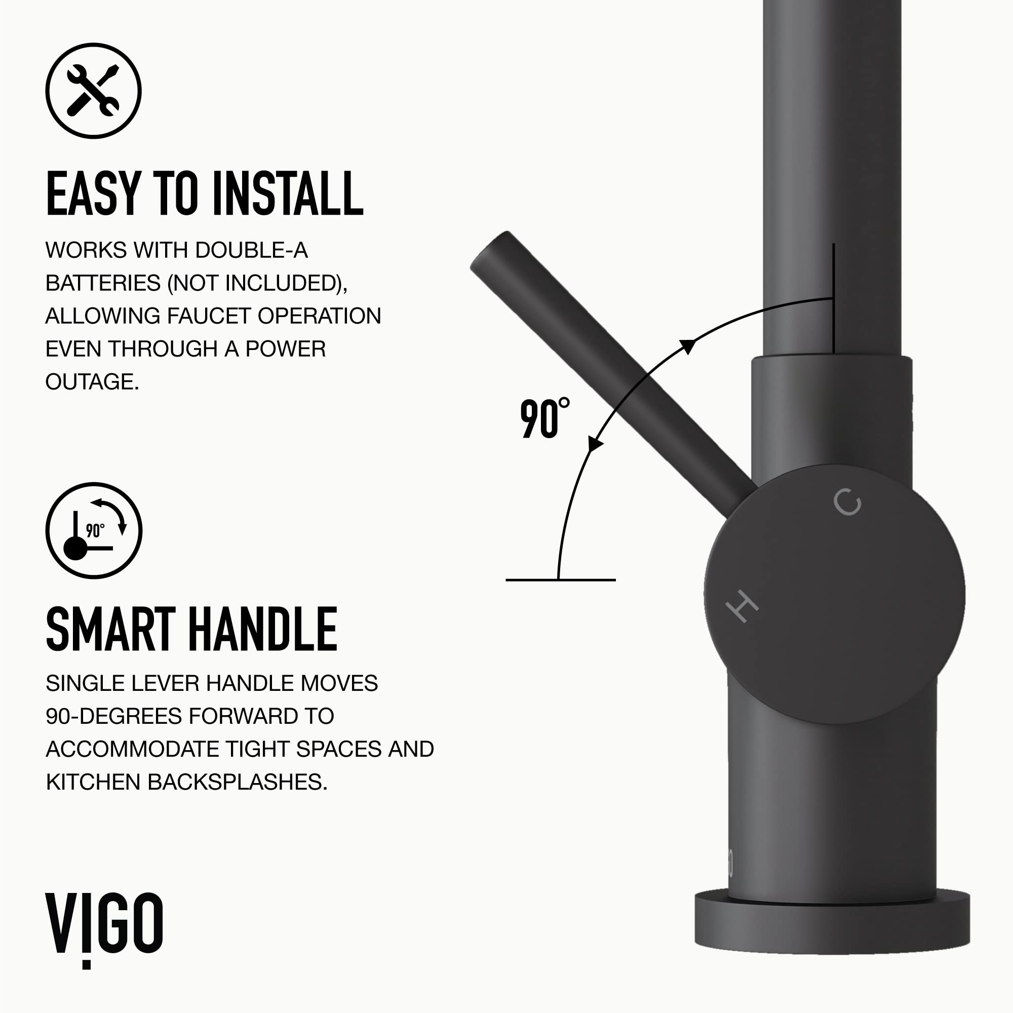 Open Box - Vigo VG02008MBS - Kitchen Faucet