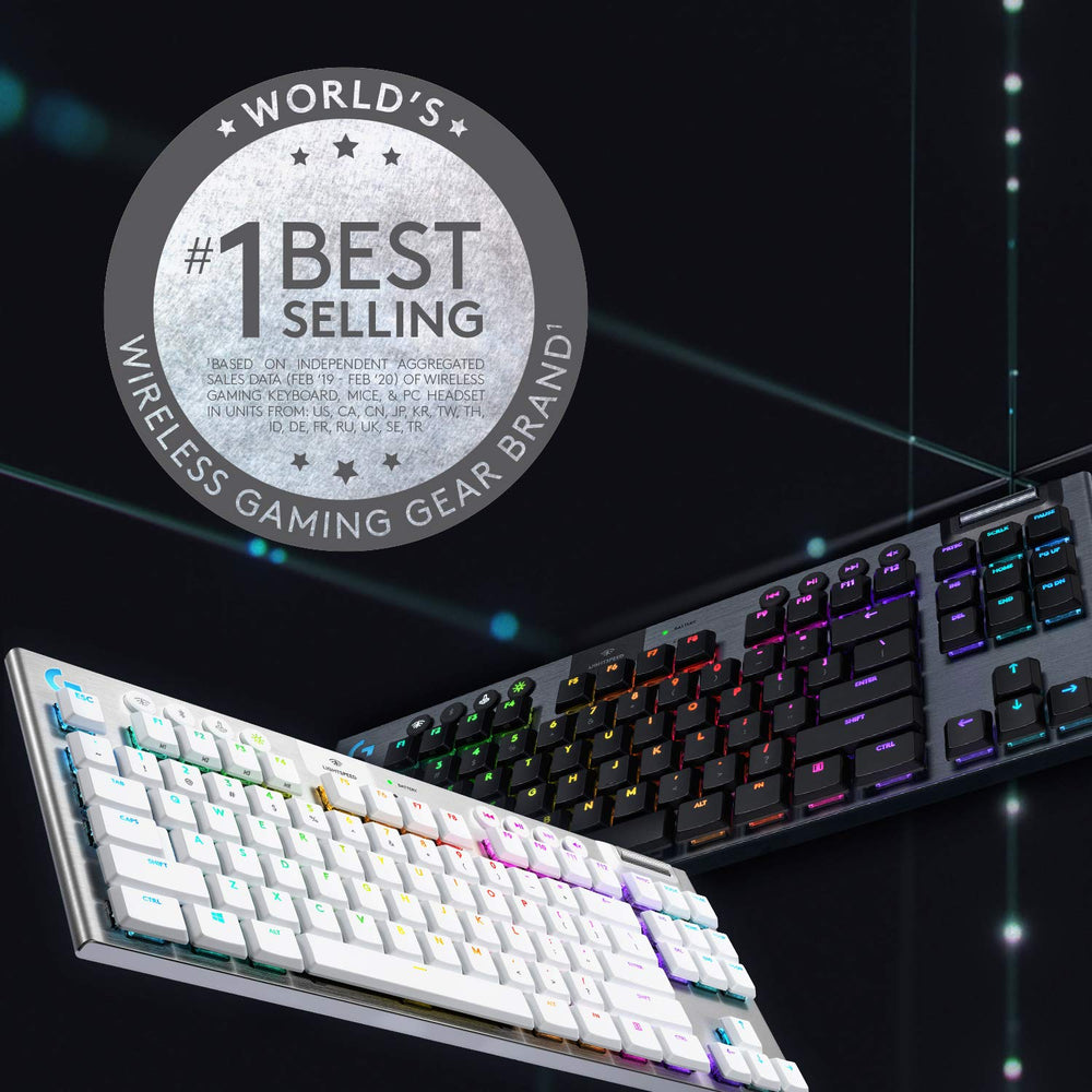 Refurbished - G915 TKL Tenkeyless LIGHTSPEED Wireless RGB Mechanical Gaming Keyboard - GL Tactile-CARBON-US-2.4GHZ 920-009495