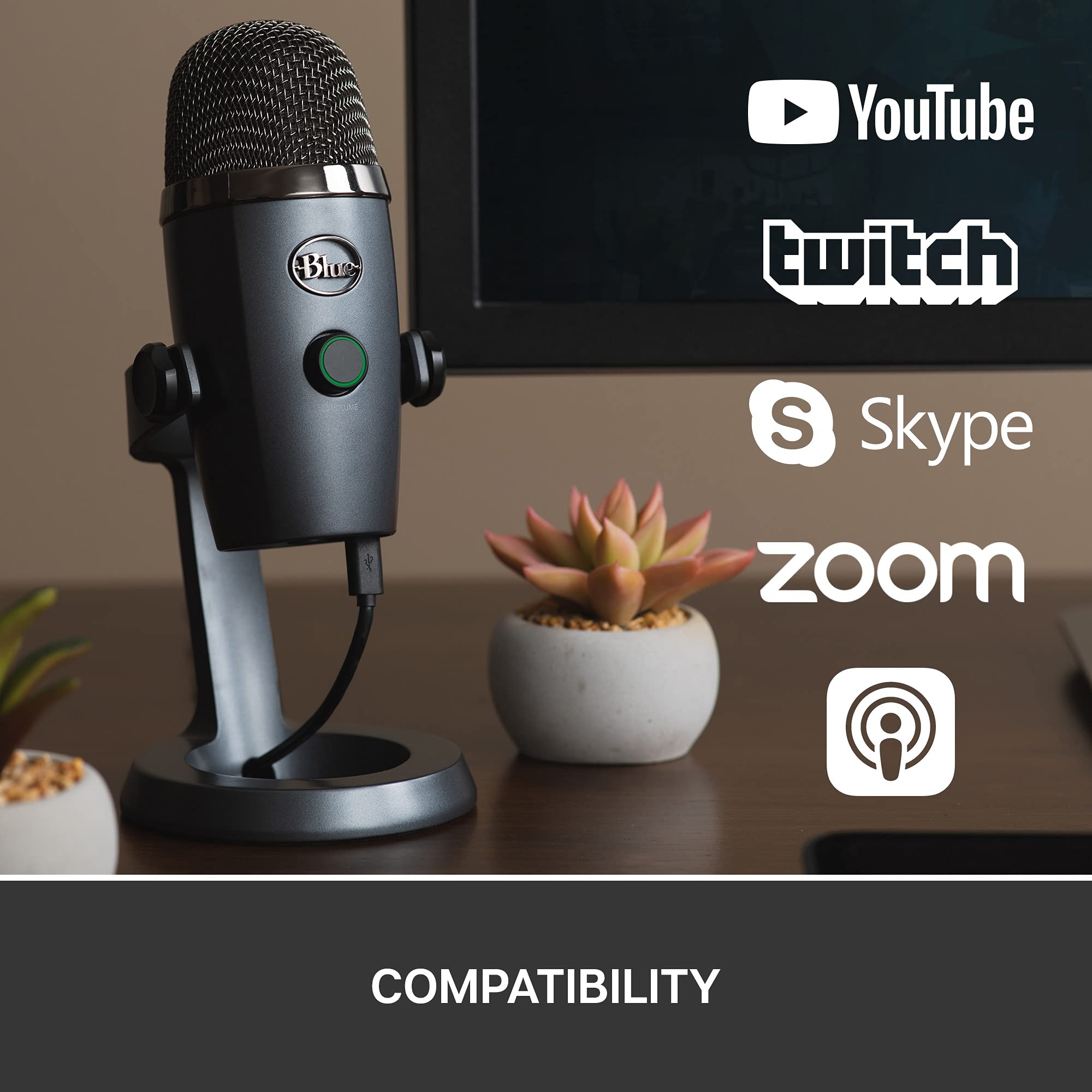 Refurbished - BLUE YETI MICROPHONE GRAY 836213000281