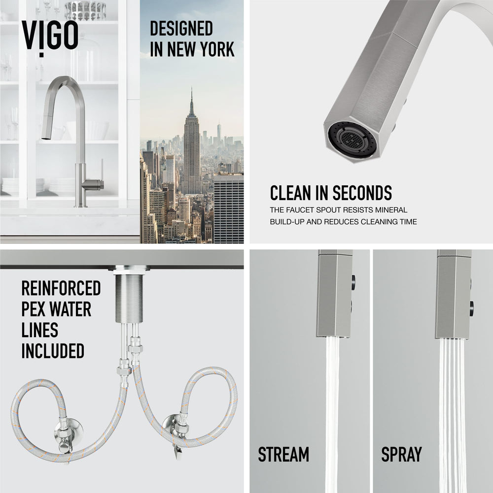 Open Box - Vigo VG02034ST - Kitchen Faucet
