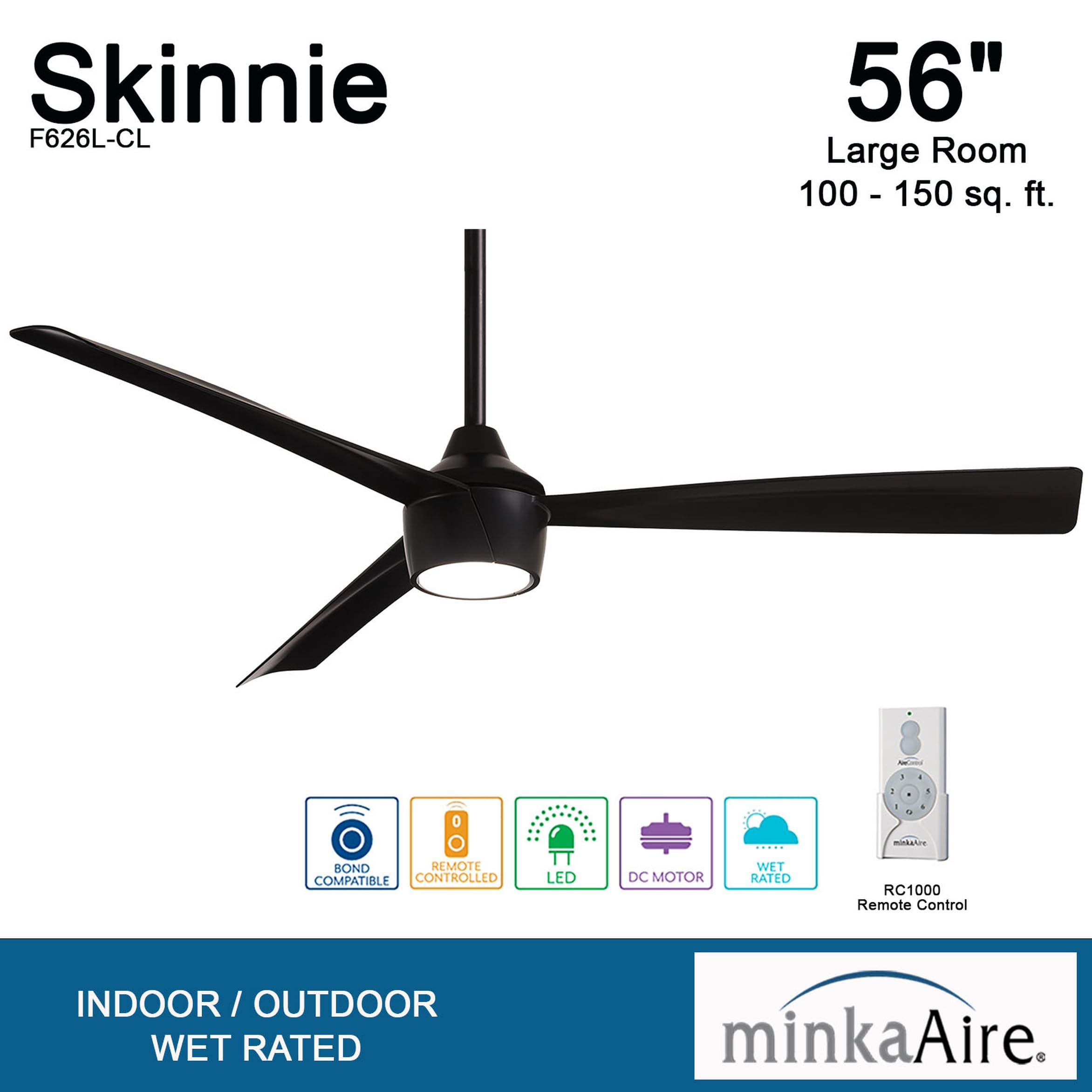 Open Box - MinkaAire F626L-CL - Ceiling Fans Fans
