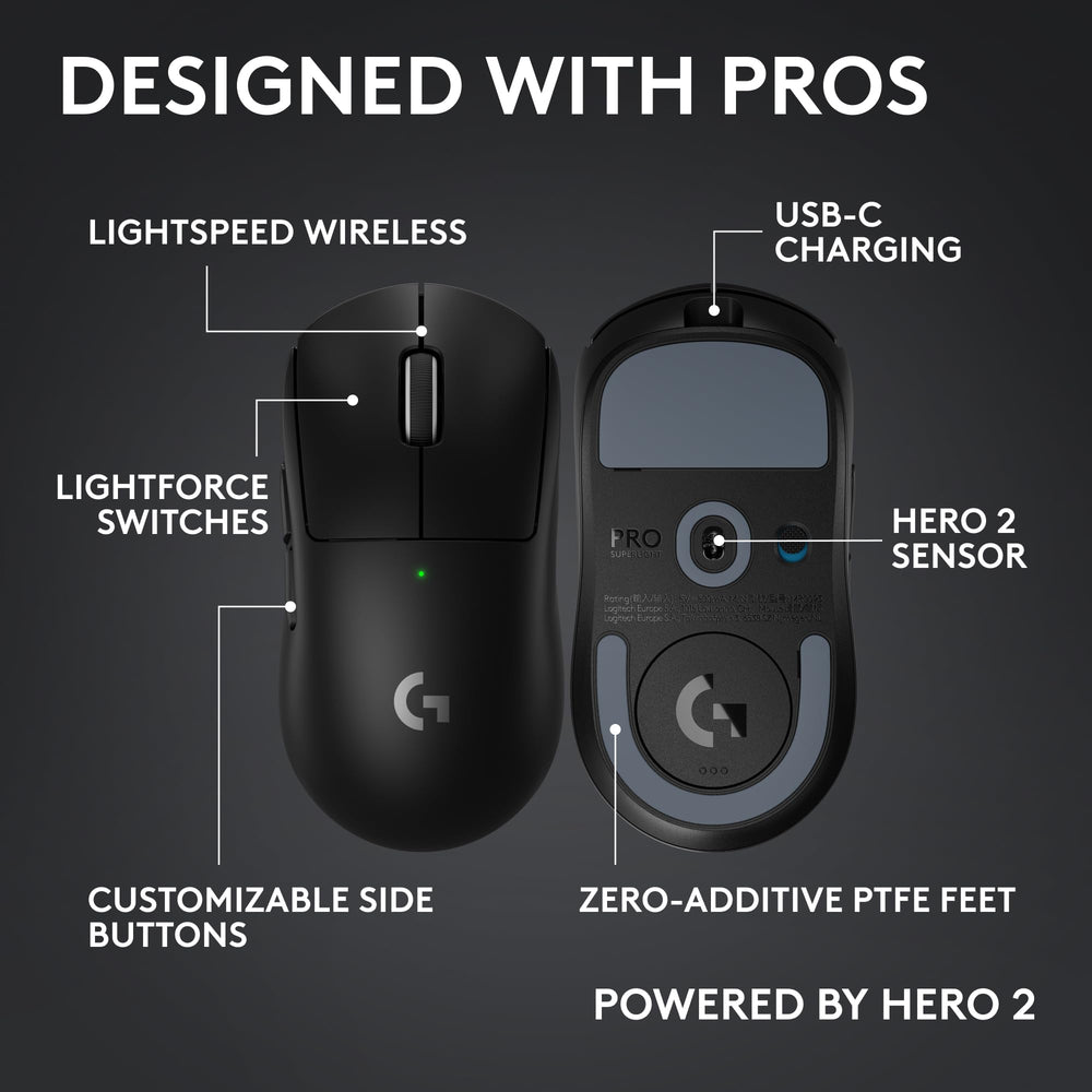 Refurbished - PRO X SUPERLIGHT 2c-BLACK-2.4GHZ-N/A-CAN-215-#215