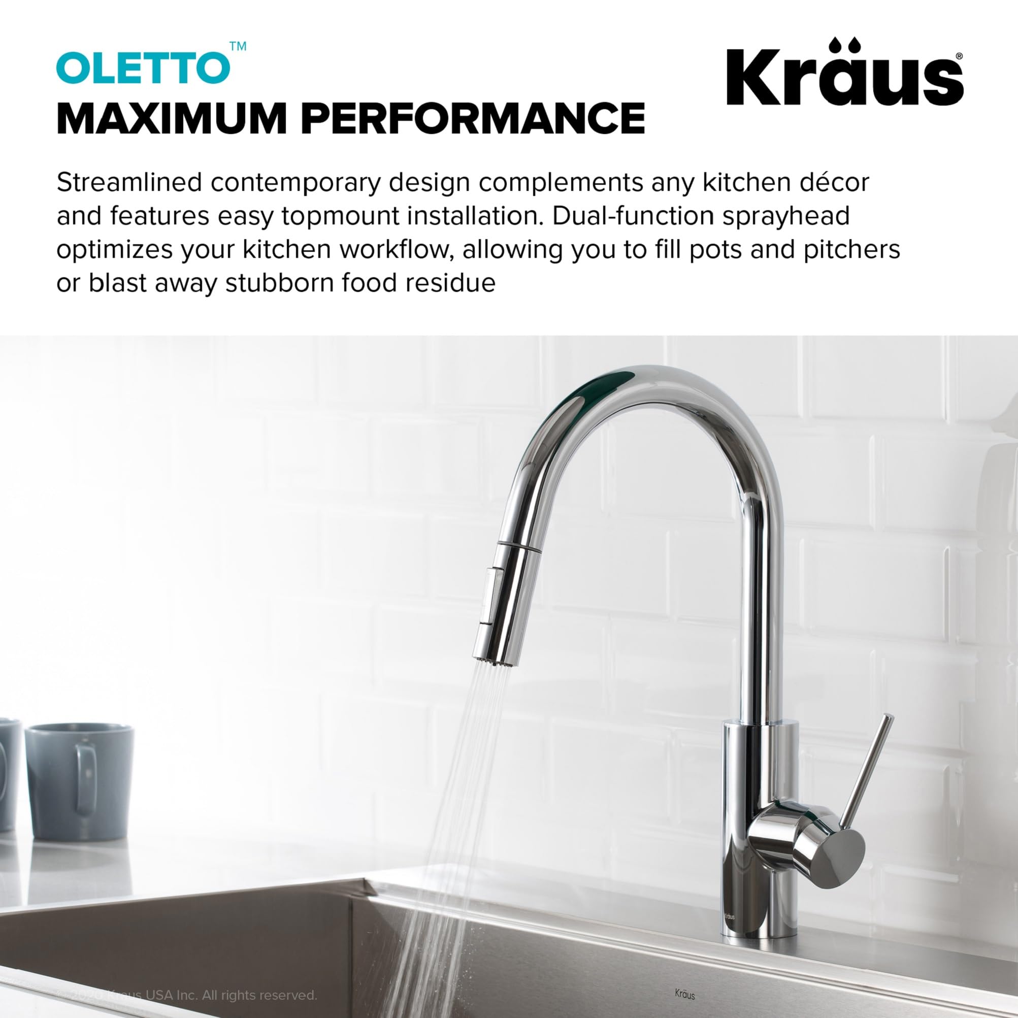 Open Box - Kraus KPF-2620-FF-100CH - Kitchen Faucet