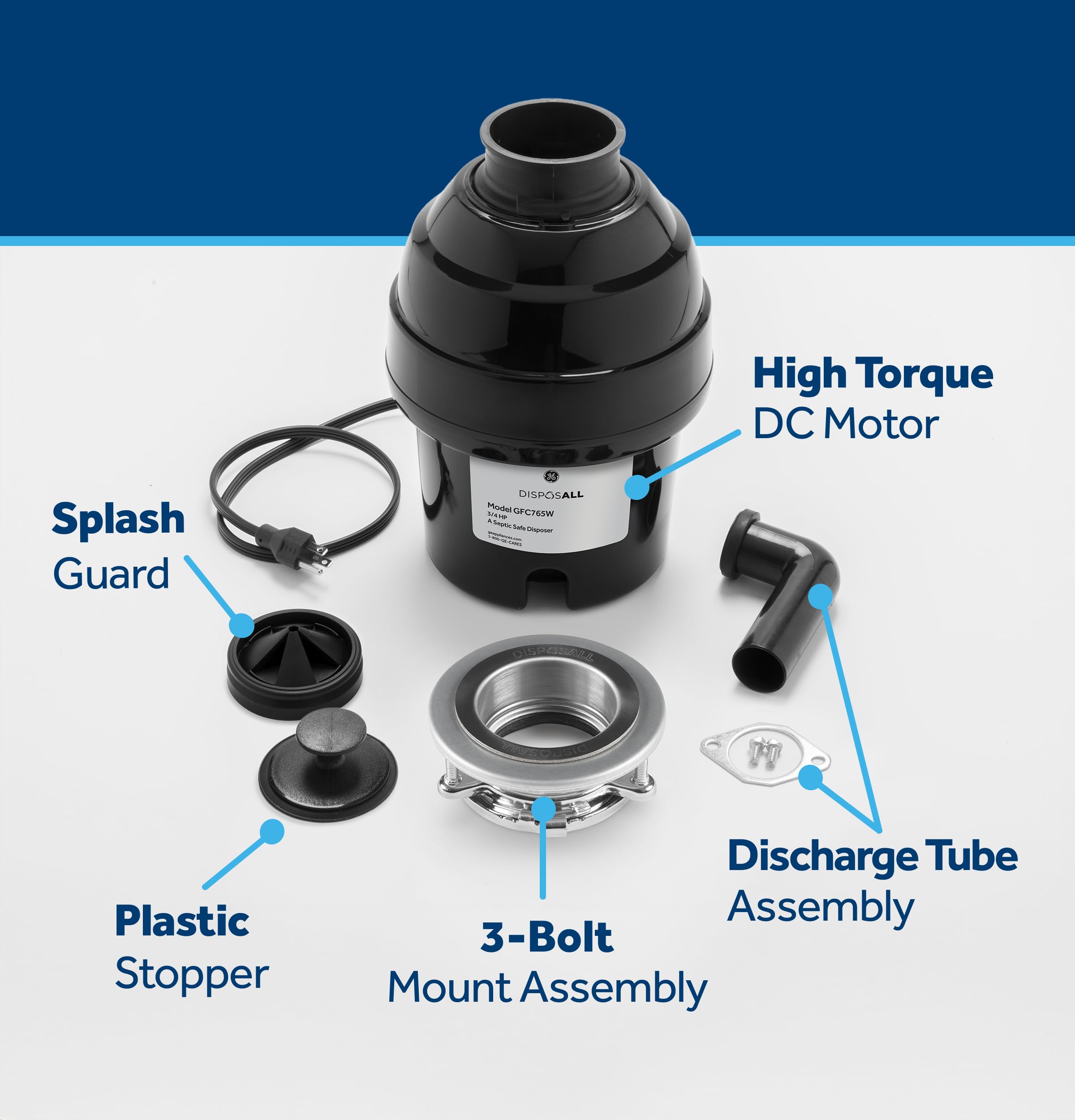 Open Box - GE GFC765W - Garbage Disposals Sanitation and Waste Appliances