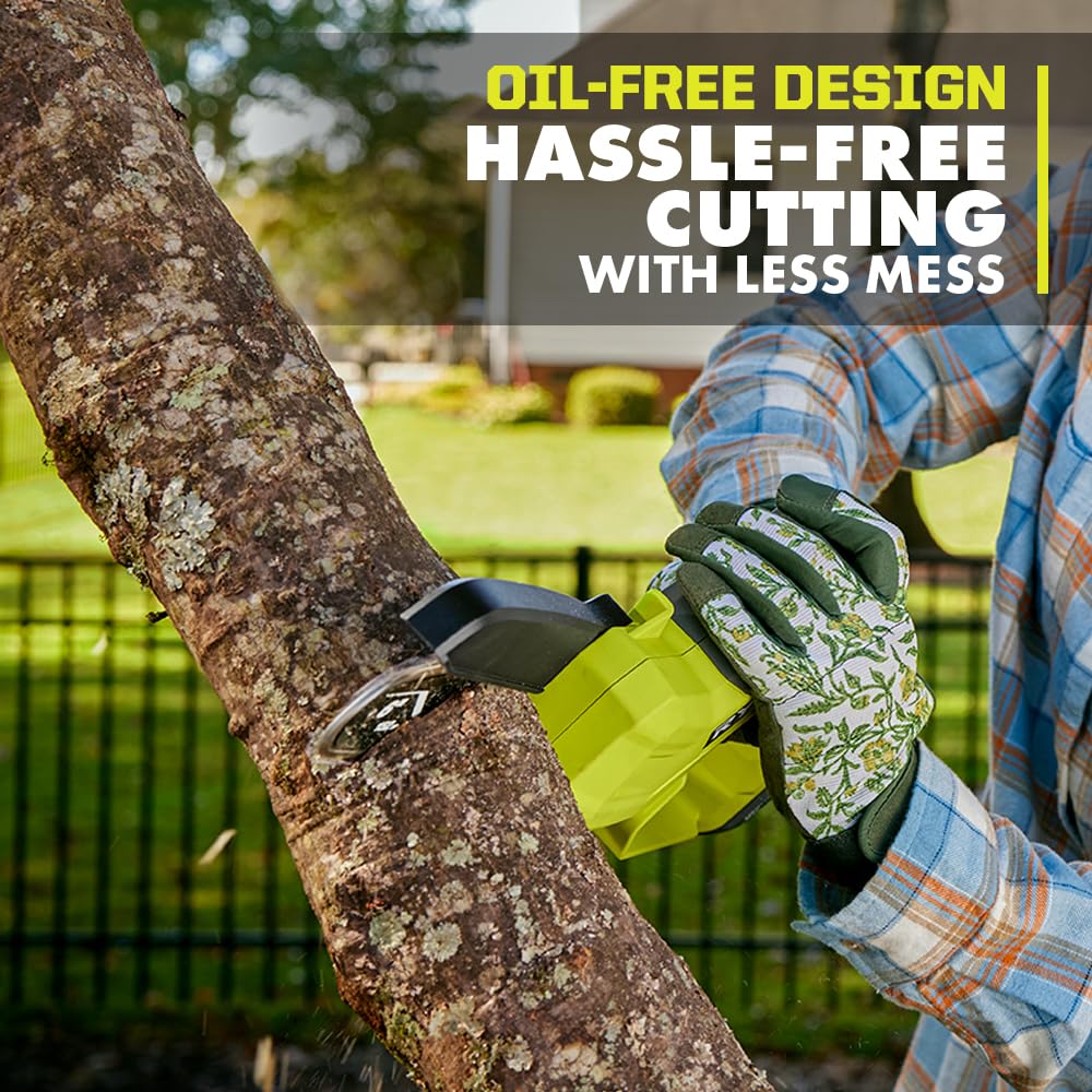 Open Box -  RYOBI ONE+ 18V 6 in. Cordless Battery Compact Pruning Mini Chainsaw (Tool Only)