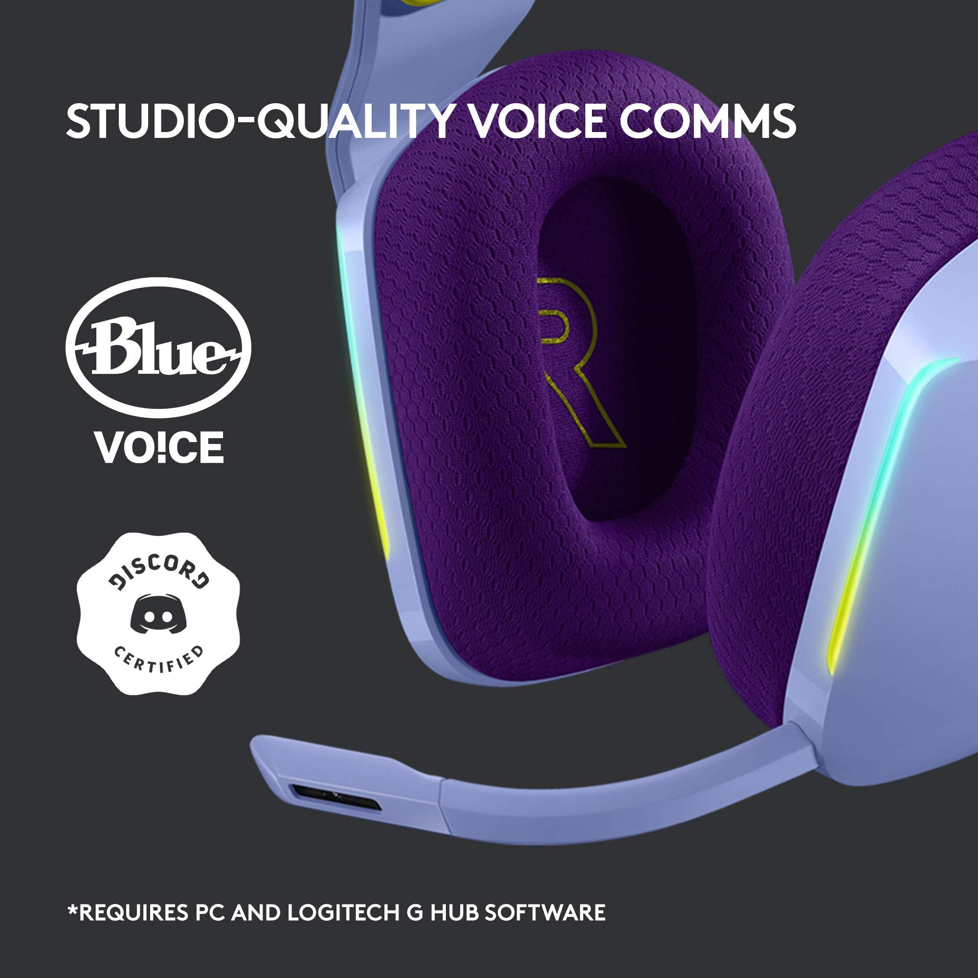 Refurbished - HEADSET PC-G733 LIGHTSPEED Wireless RGB Gaming Headset-LILAC-2.4GHZ- 981-000889