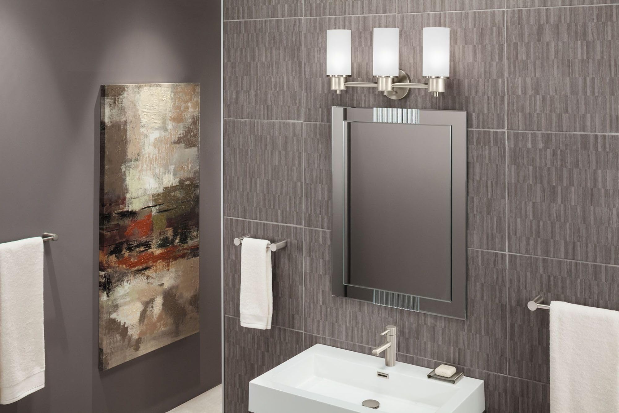 Open Box - Moen CSIDN0763BN 20.96" Wide 3 Vanity Lights from the Iso Collection