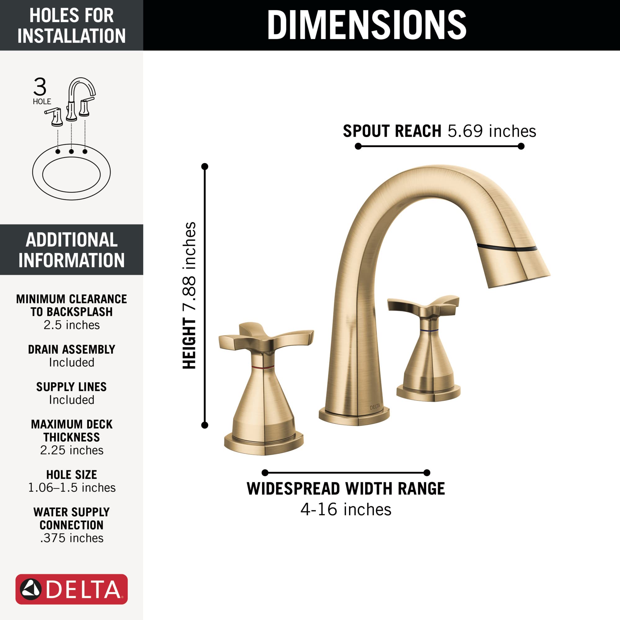 Open Box - Delta 357756-CZPD-PR-DST - Bathroom Sink Faucets Faucet