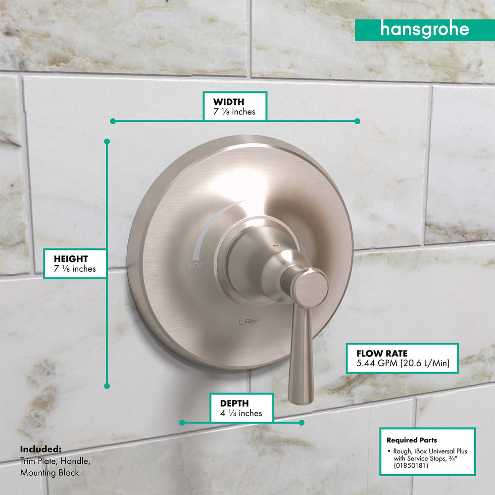 Open Box - Hansgrohe Joleena Pressure Balance Trim in Brushed Nickel