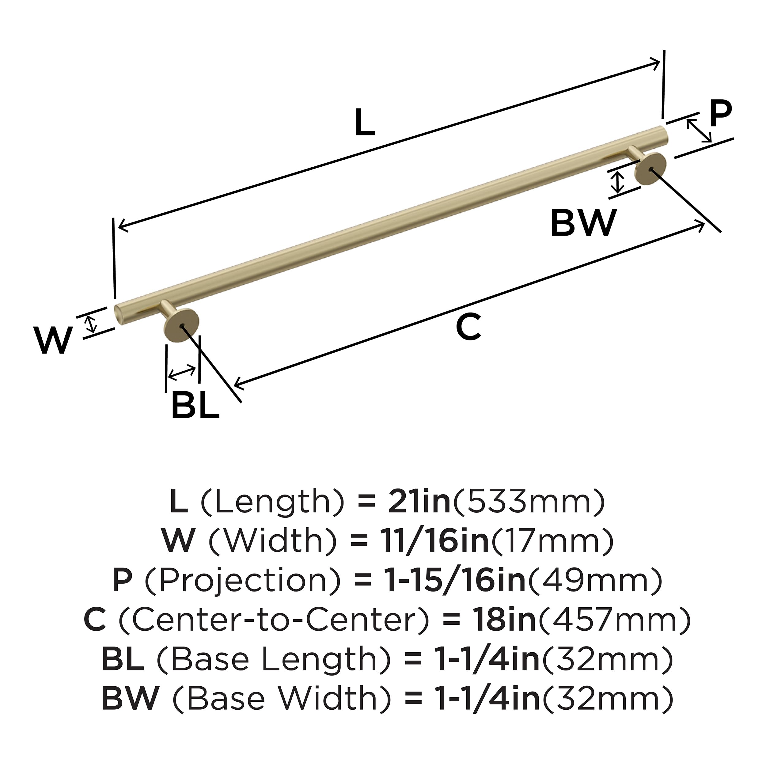 Open Box - Amerock BP54051BBZ - Pulls Cabinet Hardware
