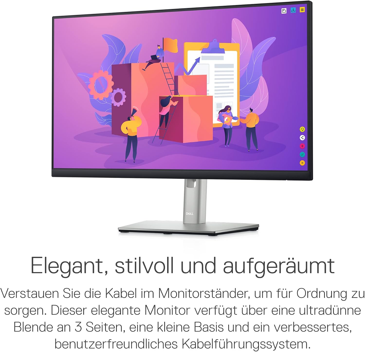 Open Box -  Dell - 23.8 LCD FHD Monitor (DisplayPort,USB, HDMI) - Black, Silver