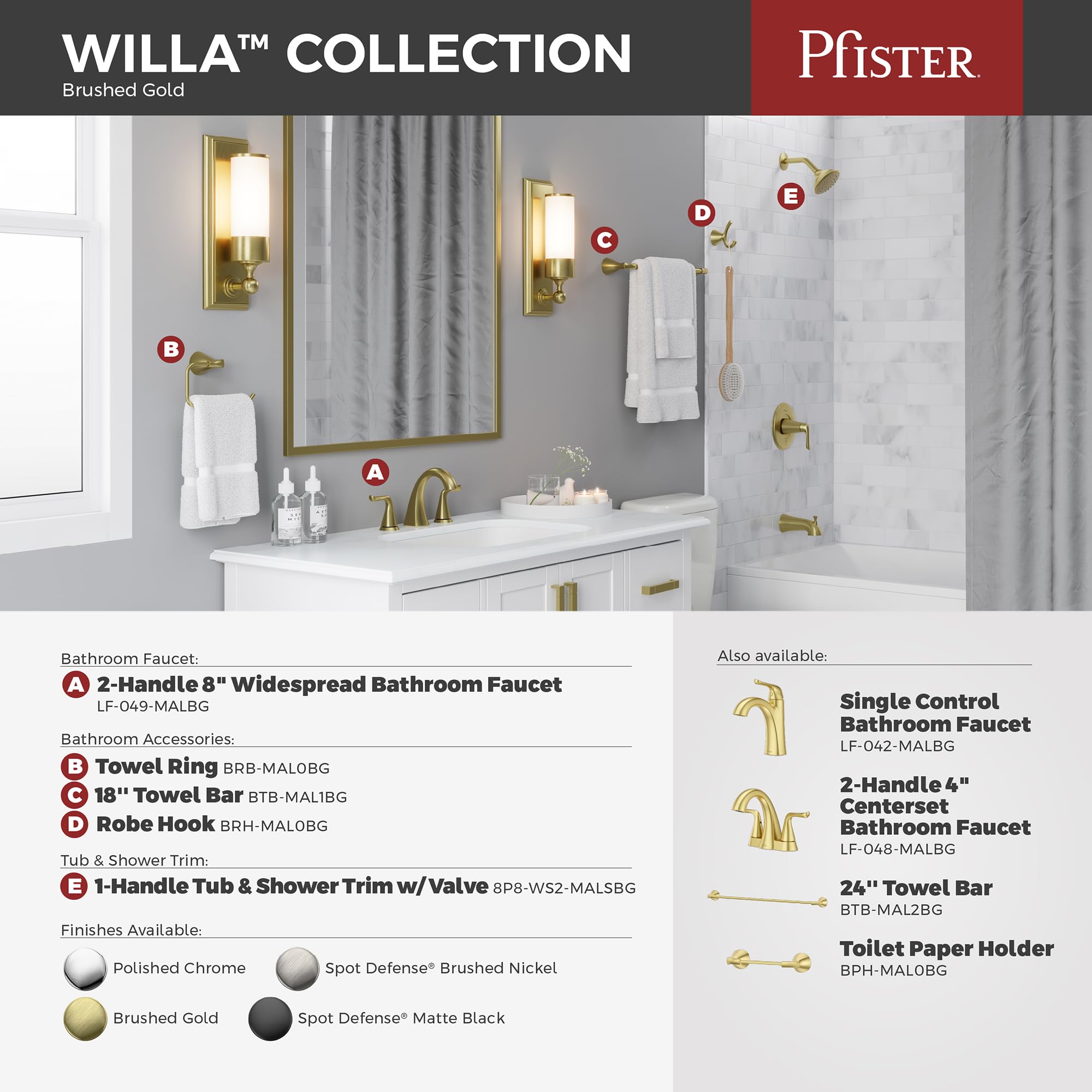 Open Box - Pfister LF-048-MALBG - Bathroom Sink Faucets Faucet