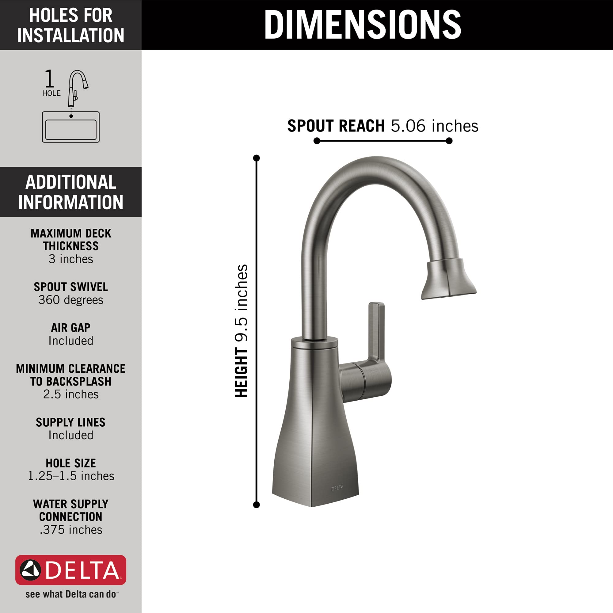 Open Box - Delta 1940-KS-DST - Water Dispenser Faucet