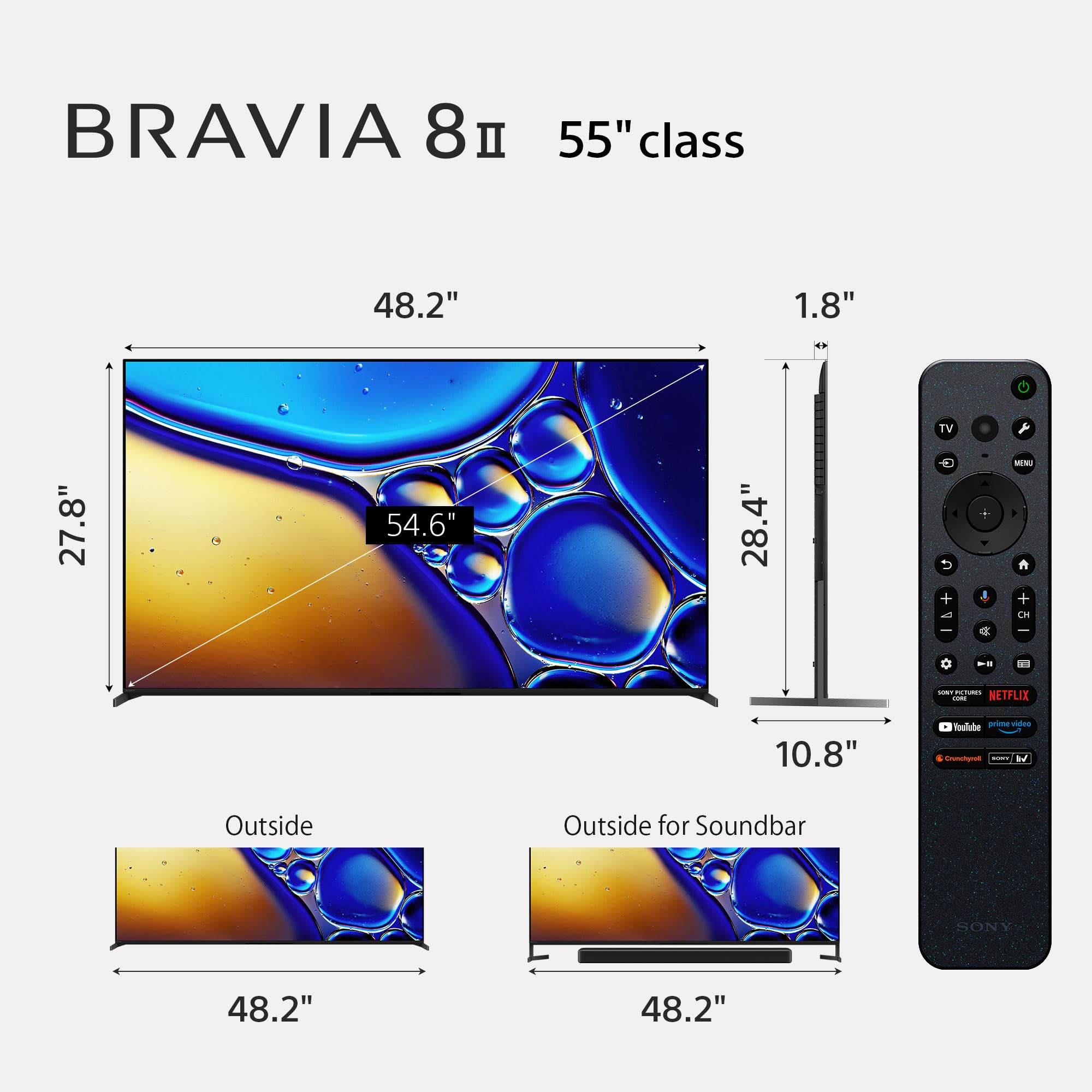 Certified Refurbished - Sony - 55" Class BRAVIA 8 II OLED 4K UHD Smart Google TV (2025) SonyBullseye Deals