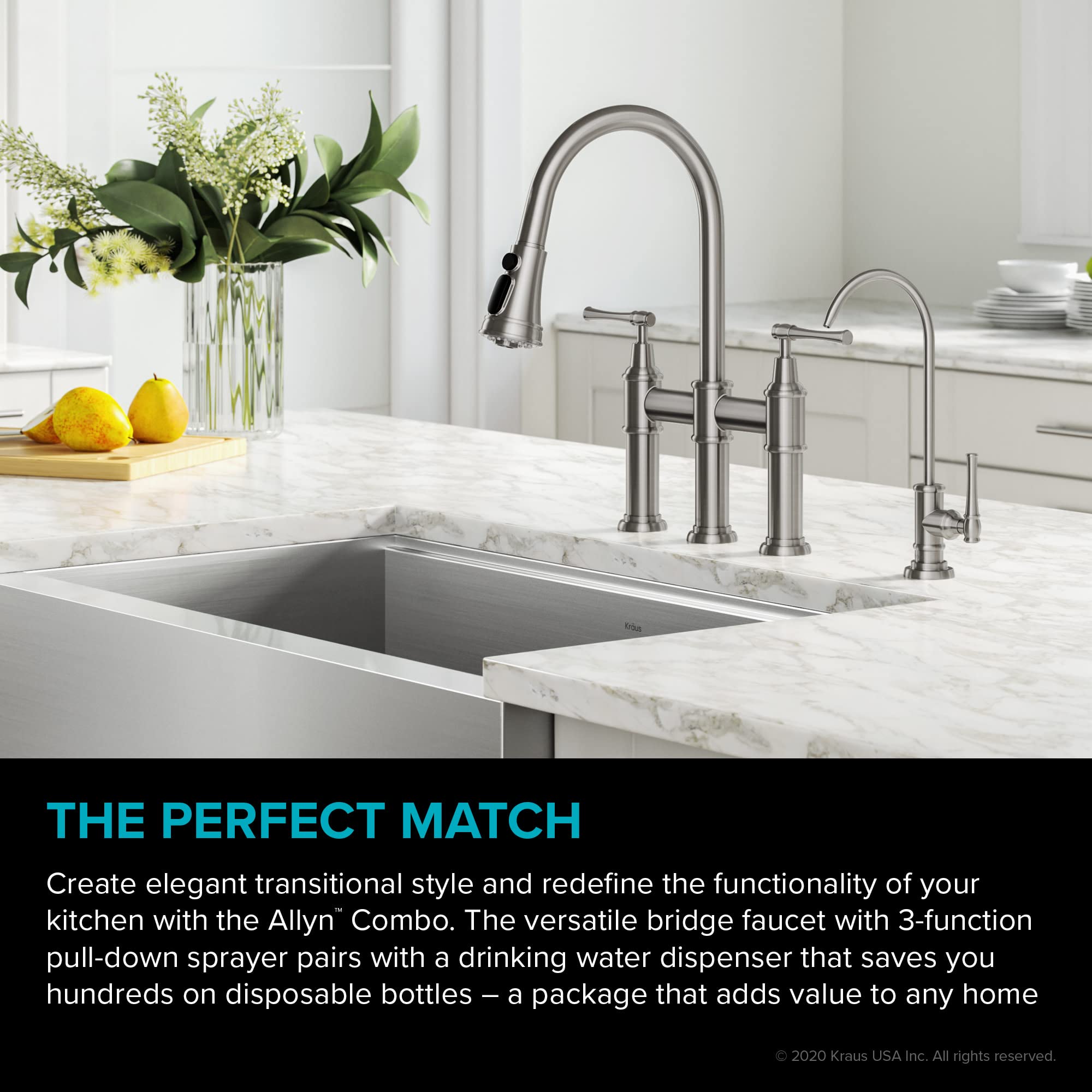 Open Box - Kraus KPF-3121-FF-102BG - Kitchen Faucet
