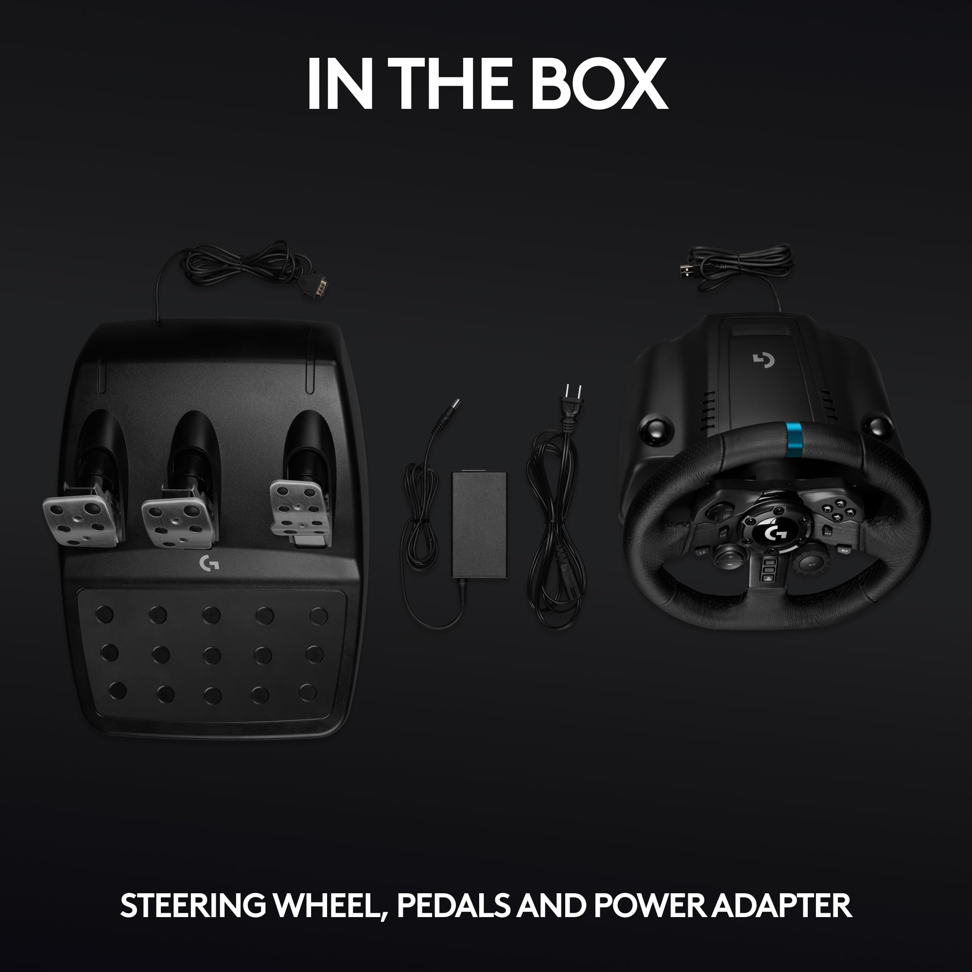 Open Box -  G923 Racing Wheel and Pedals for PS5 PS4 and PC-USB-PLUGA-N 941-000147