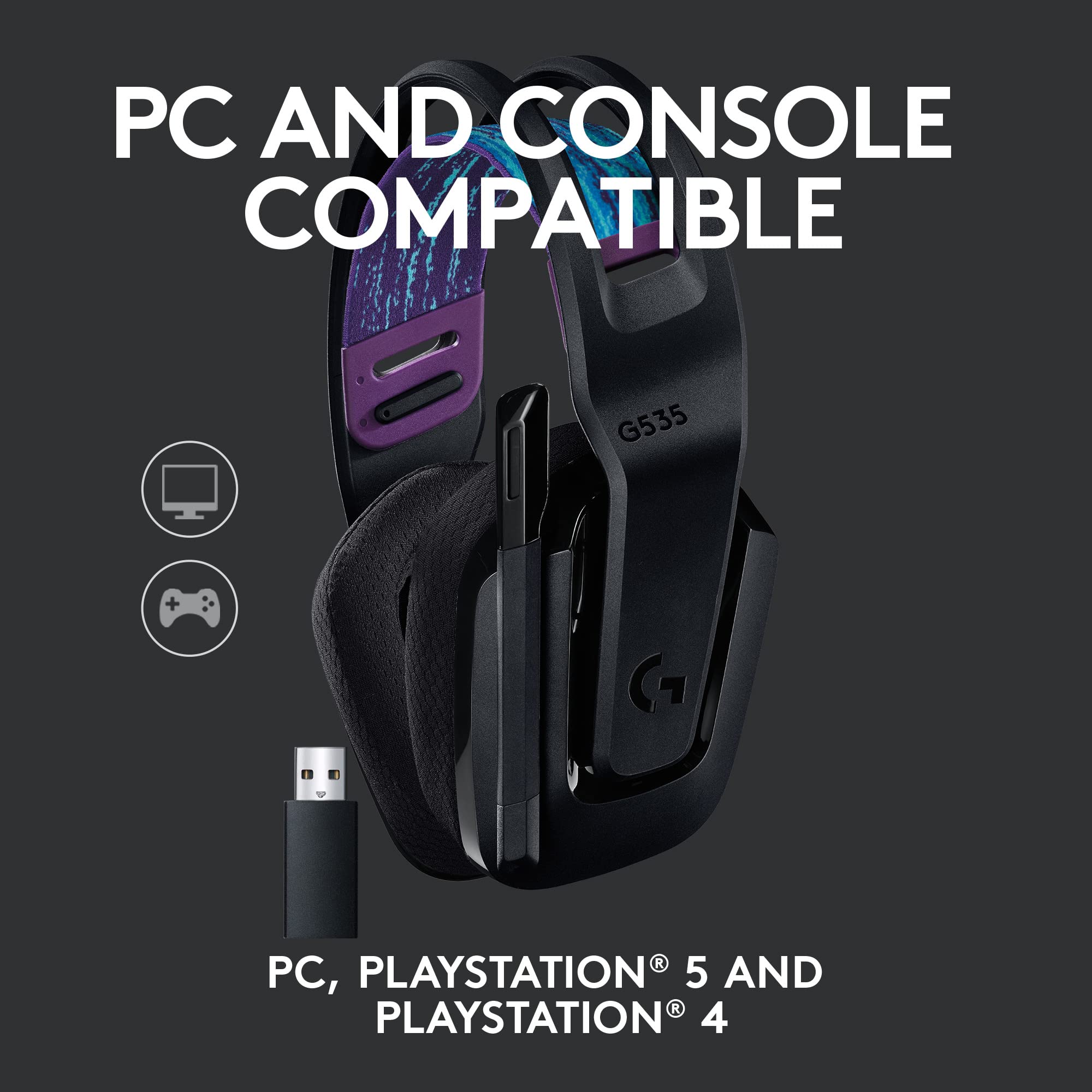 Refurbished - Logitech G G535 LIGHTSPEED Wireless Headset (Black)