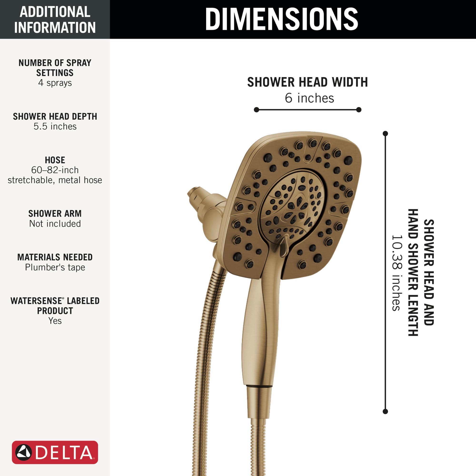 Open Box - Delta 58498-CZ - Shower Heads Showers