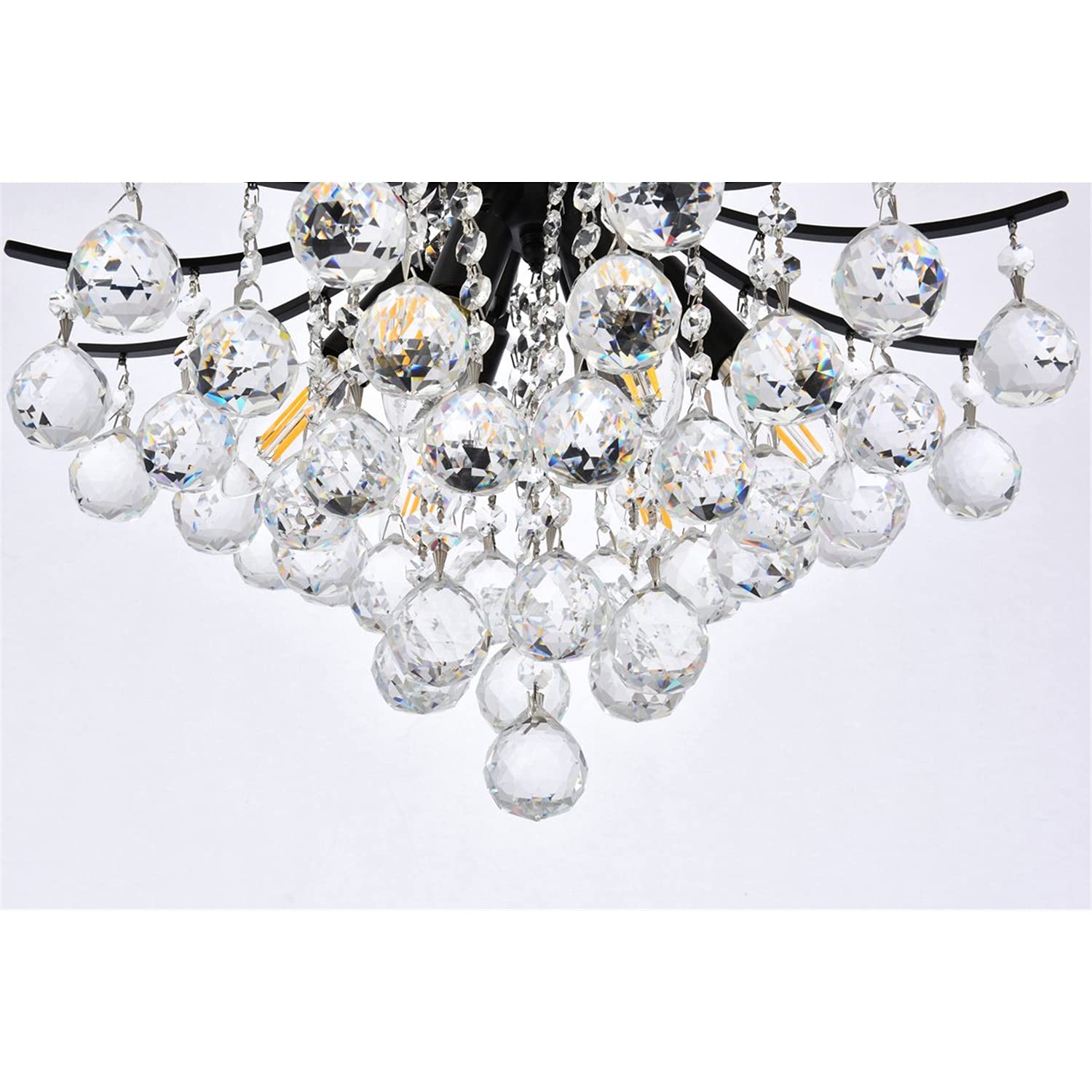 Open Box - Elegant Lighting V8000D16BK/RC - Pendants Indoor Lighting