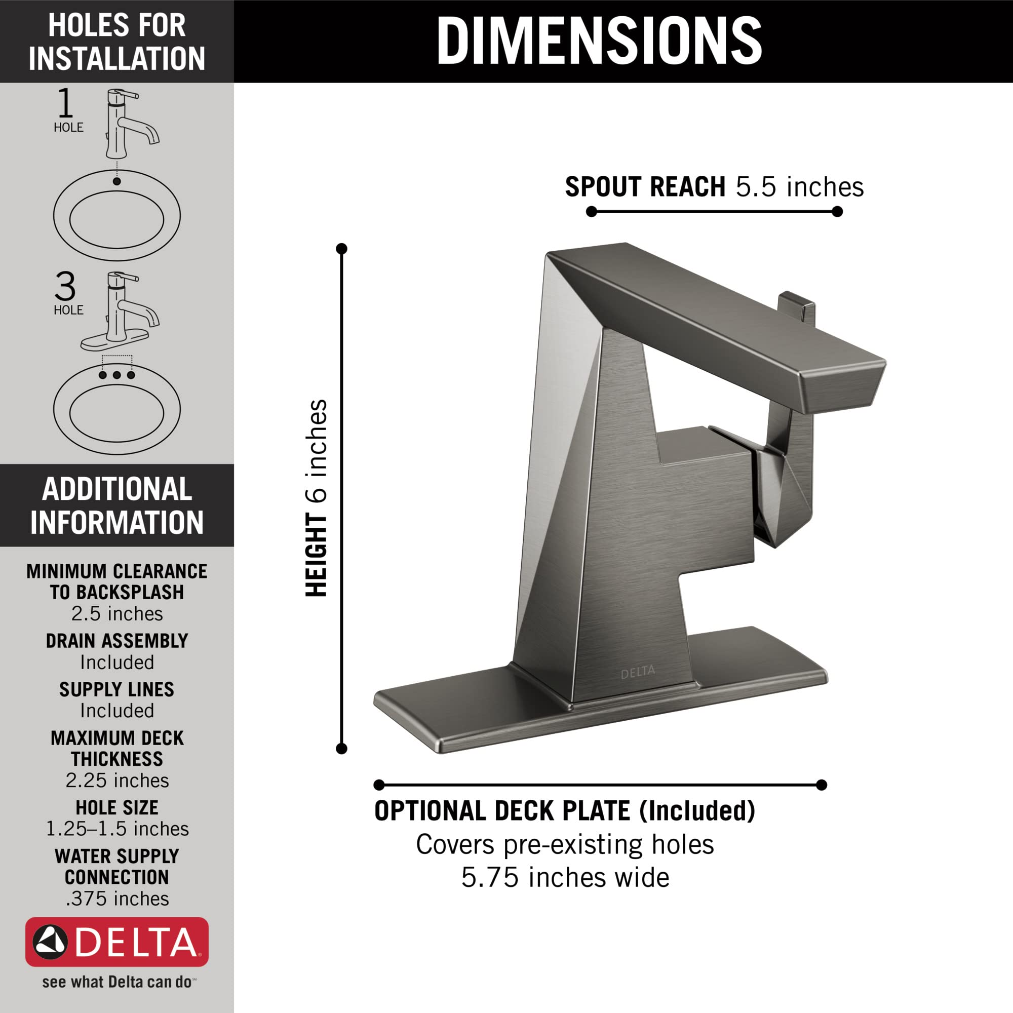 Open Box - Delta 543-KS-PR-MPU-DST - Bathroom Sink Faucets Faucet