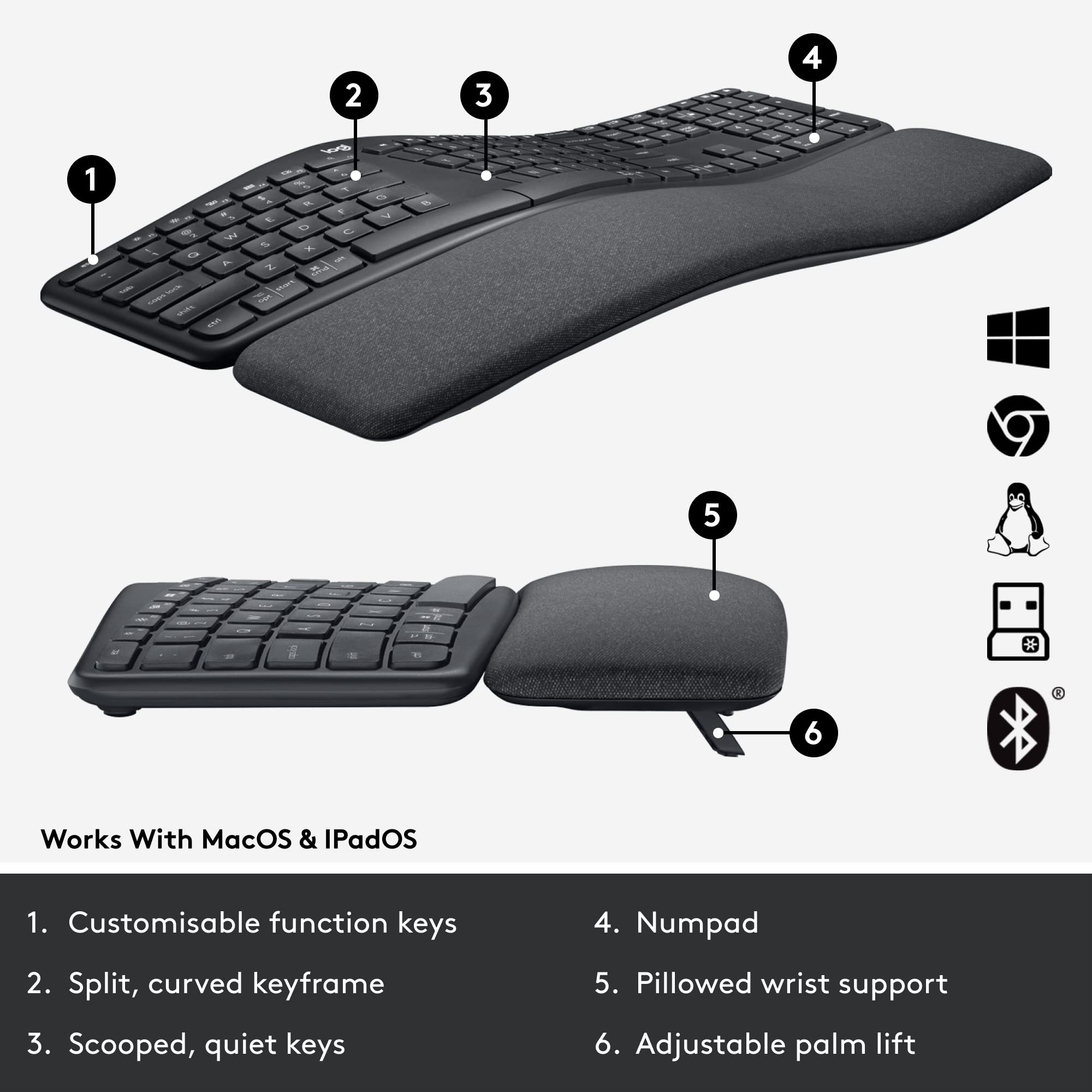Refurbished - ERGO K860 for Business-GRAPHITE-US-BT 920-010175