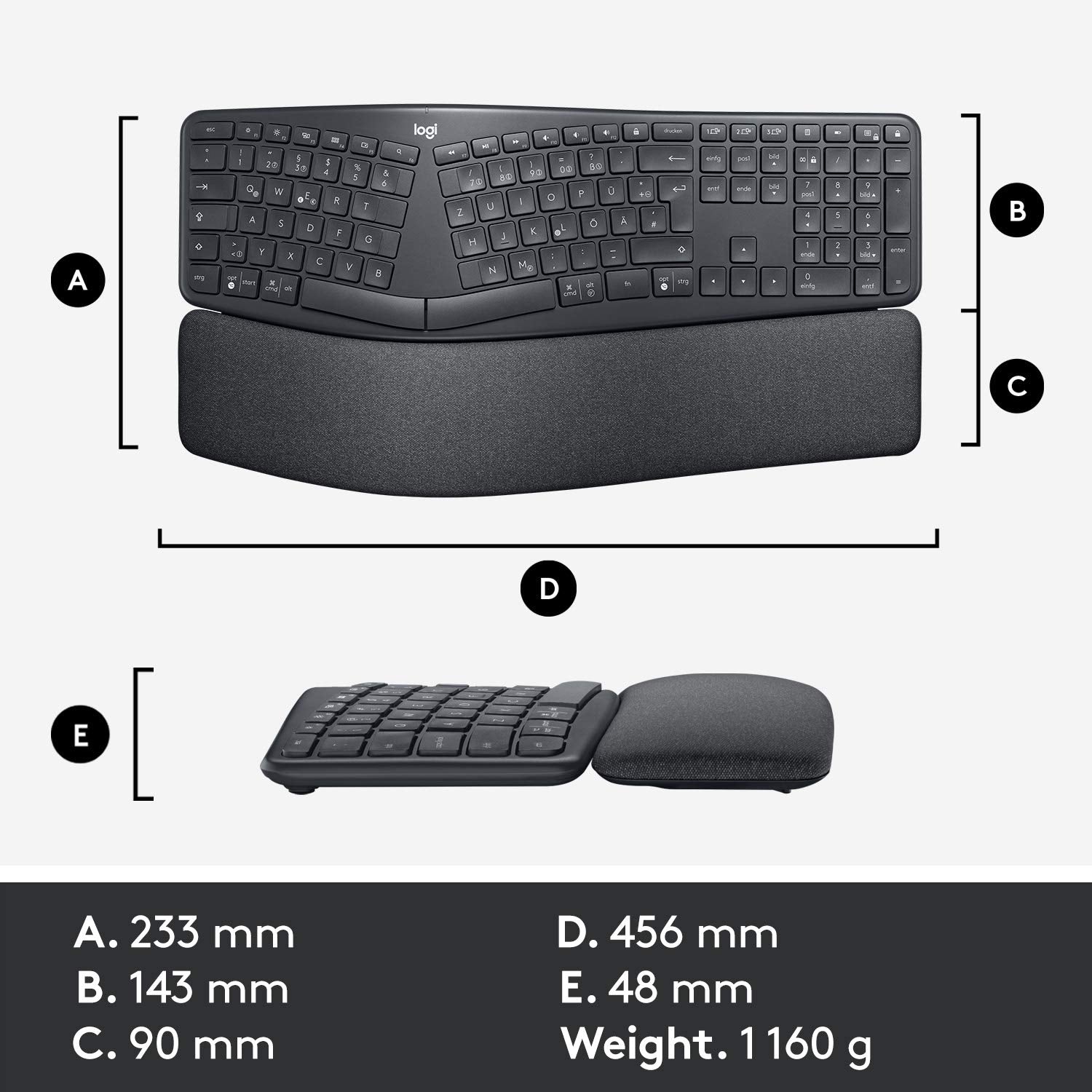 Refurbished - ERGO K860 for Business-GRAPHITE-US-BT 920-010175